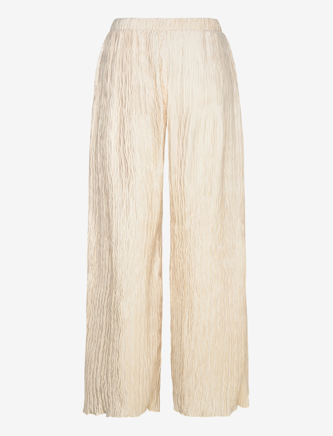 Selected - SLFELMA HW WIDE PLISSE PANT B - wide leg trousers - sandshell - 1