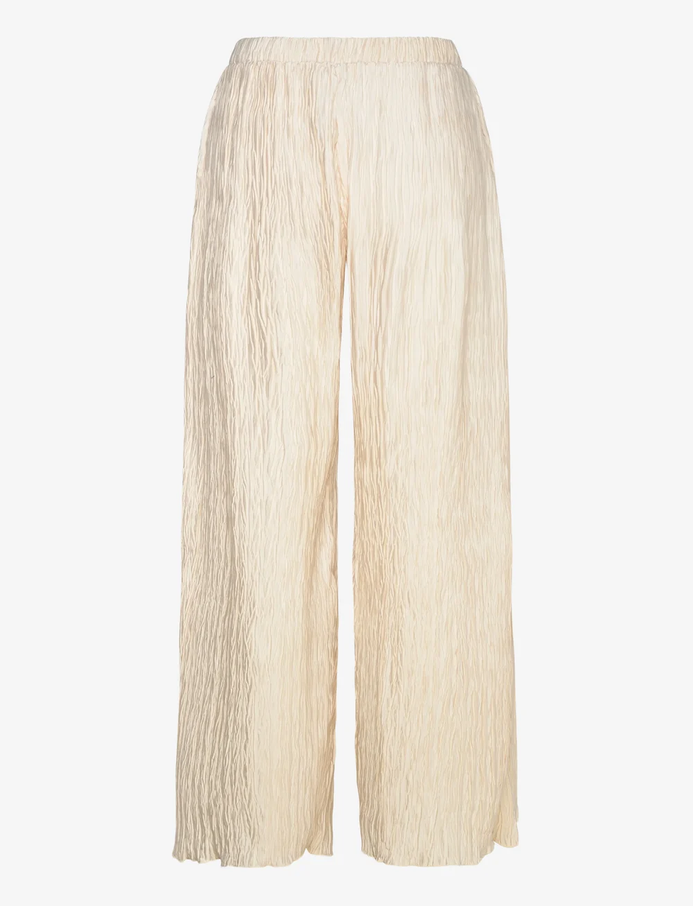 Selected - SLFELMA HW WIDE PLISSE PANT B - vida byxor - sandshell - 1