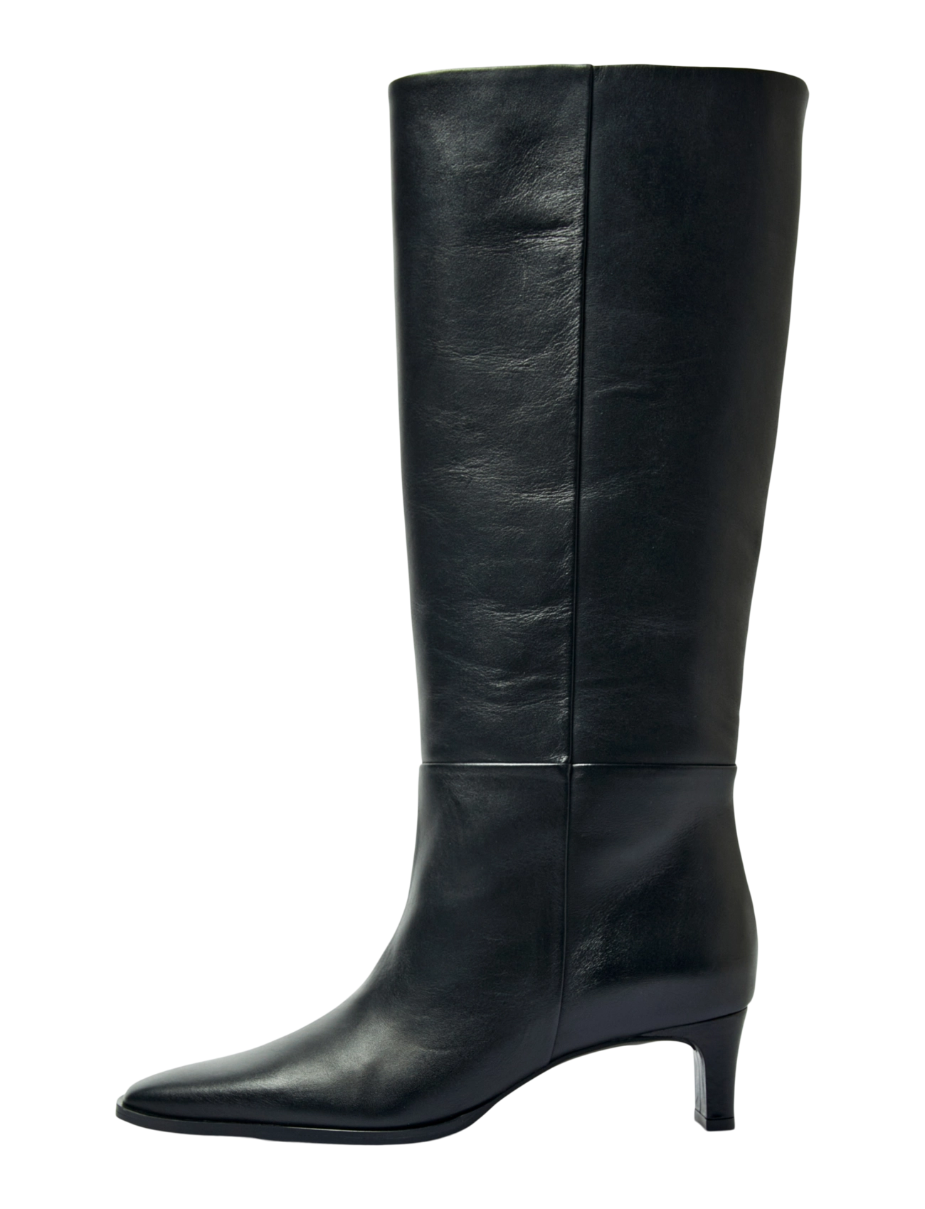 Selected - SLWOLIVIA LEATHER HIGH SHAFTED BOOT - knee high boots - black - 1