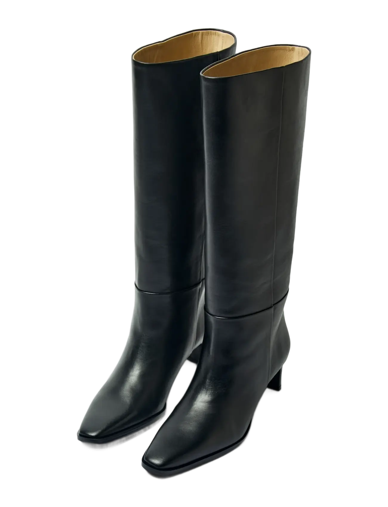 Selected - SLWOLIVIA LEATHER HIGH SHAFTED BOOT - knee high boots - black - 2