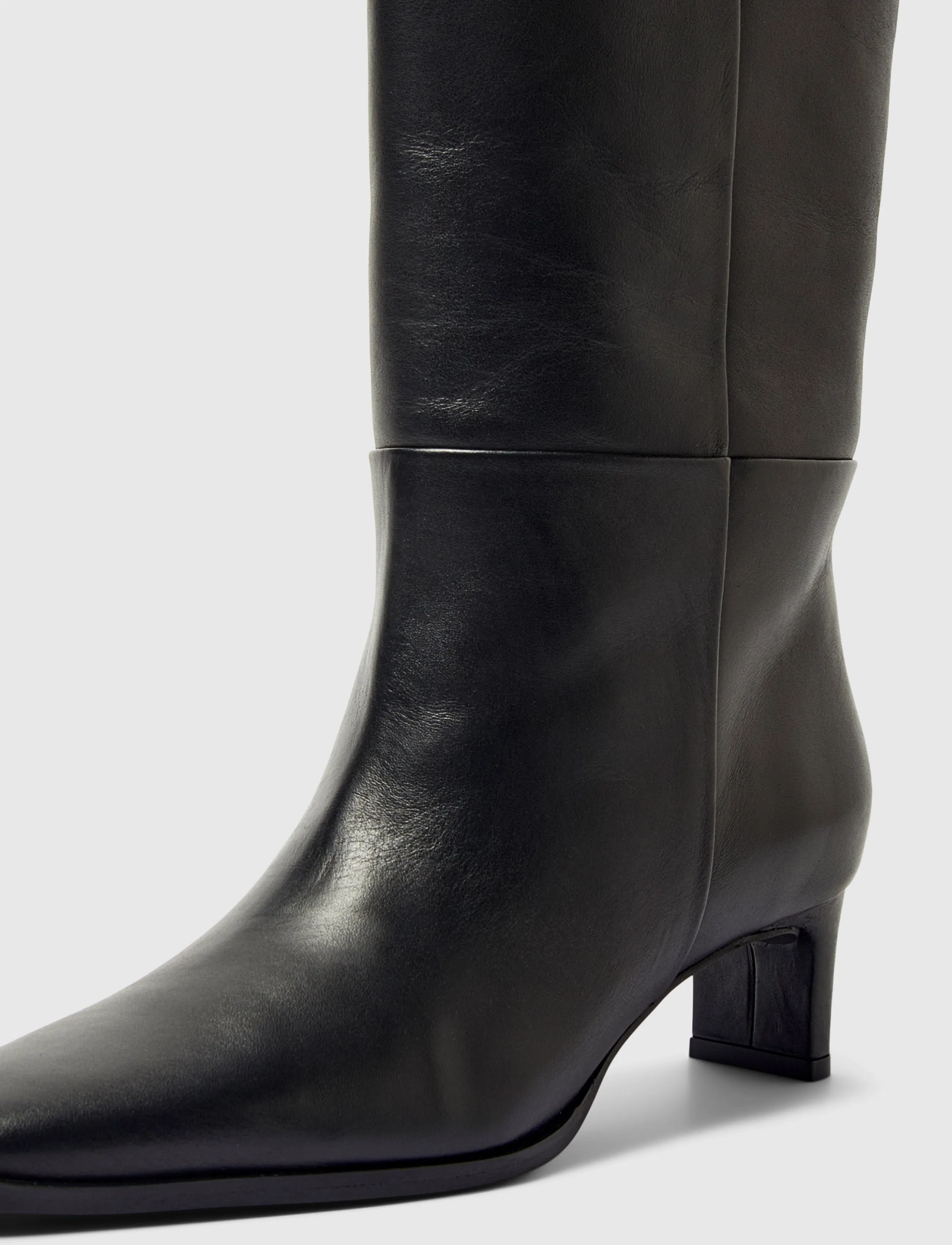 Selected - SLWOLIVIA LEATHER HIGH SHAFTED BOOT - knee high boots - black - 4