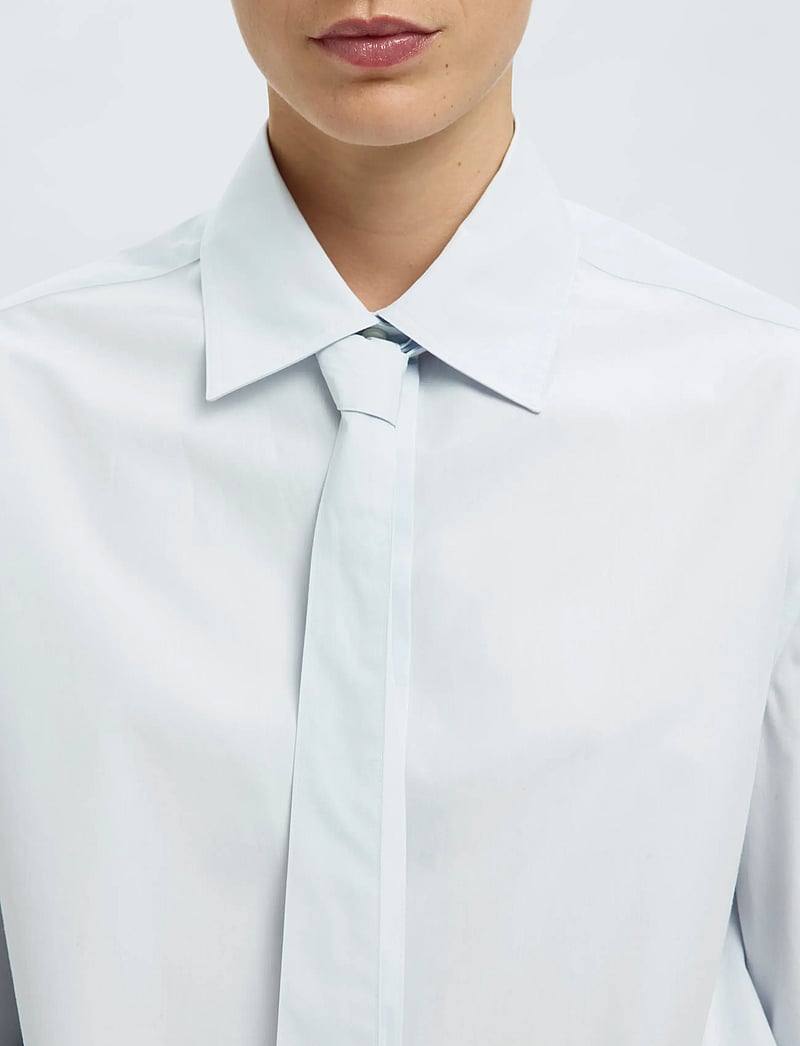 Selected - SLFNORMA OVERSIZE LS SHIRT B - langärmlige hemden - ancient water - 3