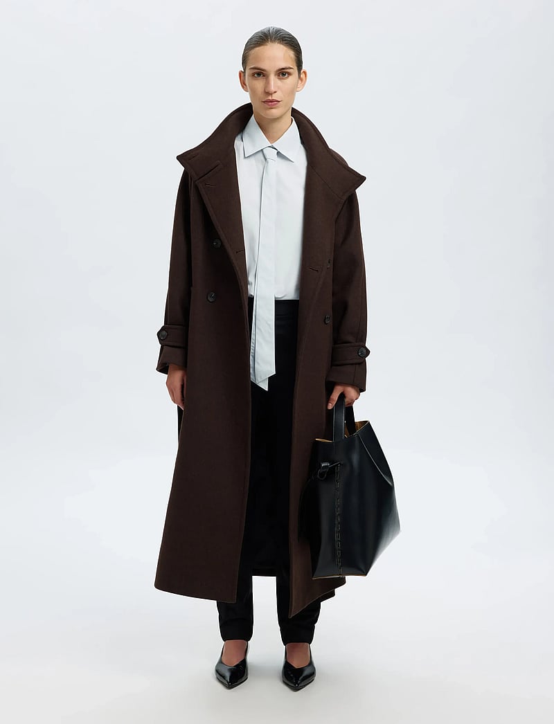 Selected - SLFNORMA OVERSIZE LS SHIRT B - langärmlige hemden - ancient water - 4