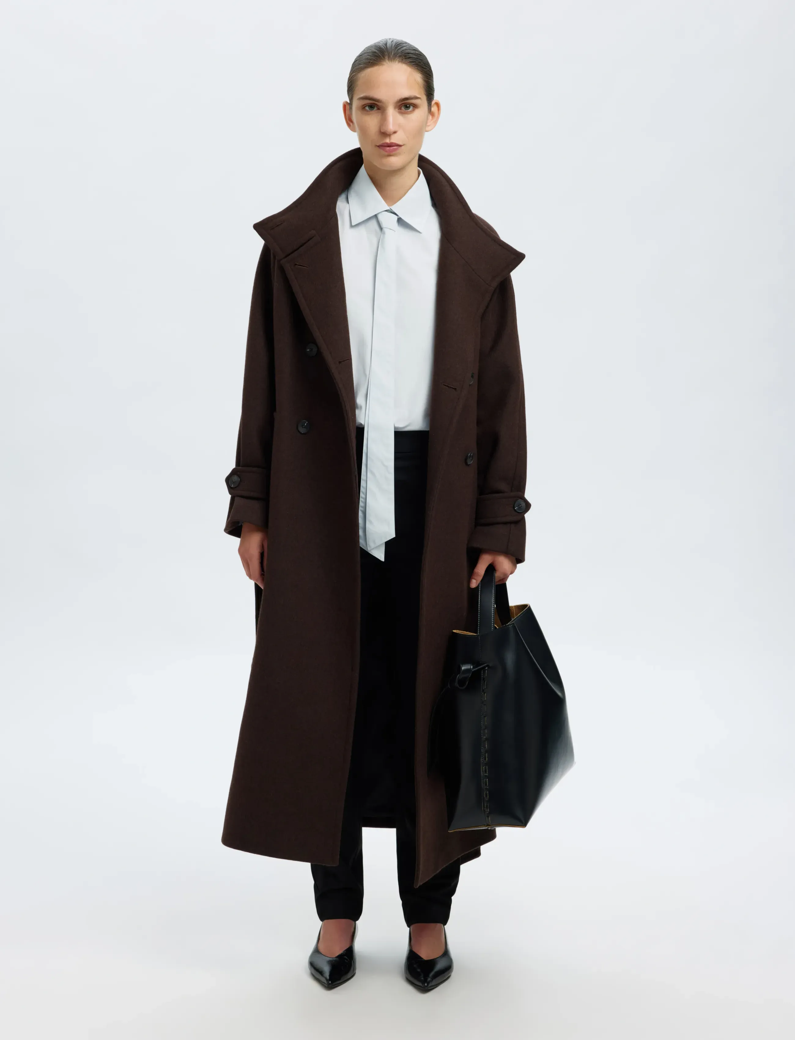 Selected - SLFNORMA OVERSIZE LS SHIRT B - koszule z długimi rękawami - ancient water - 4