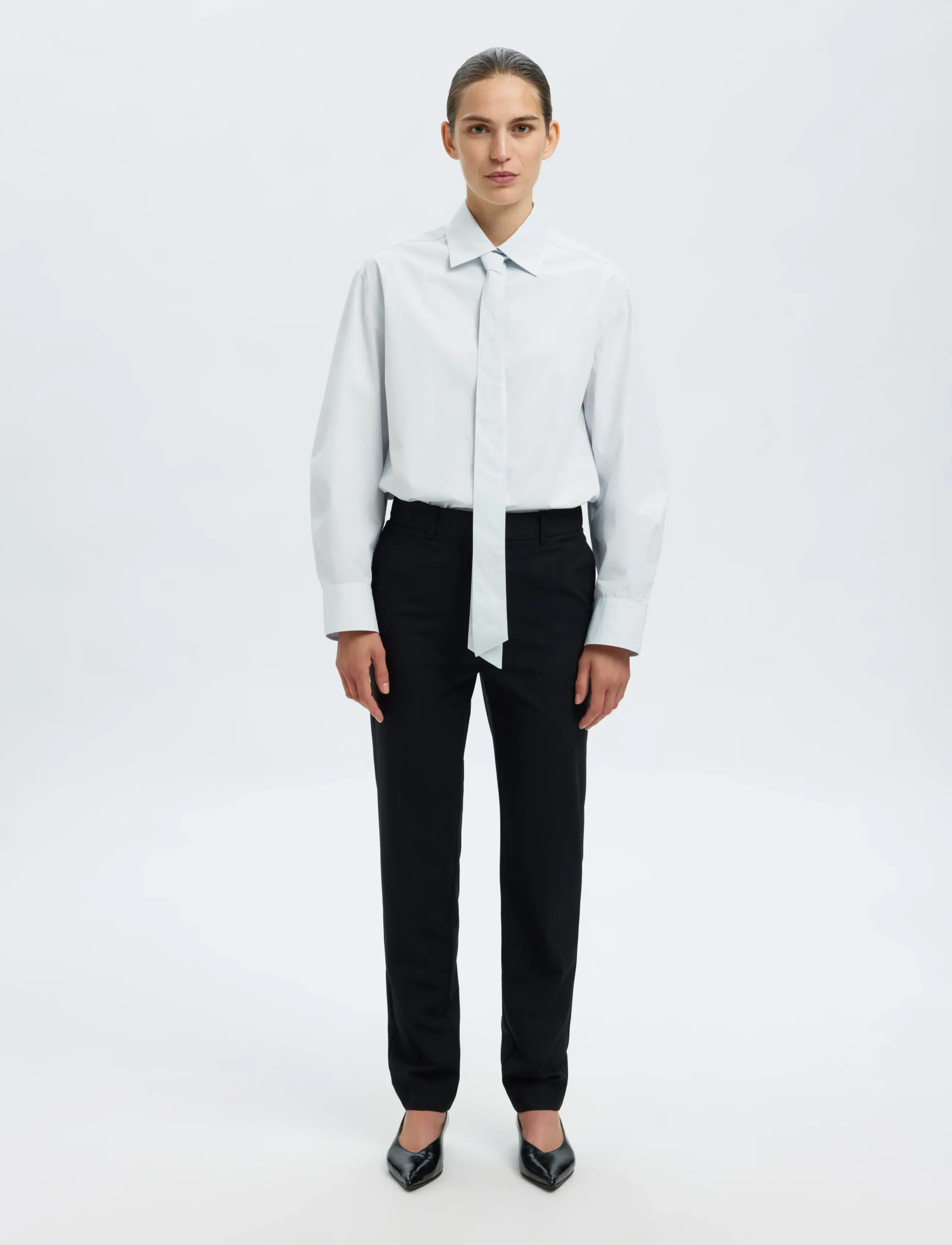 Selected - SLFNORMA OVERSIZE LS SHIRT B - koszule z długimi rękawami - ancient water - 5