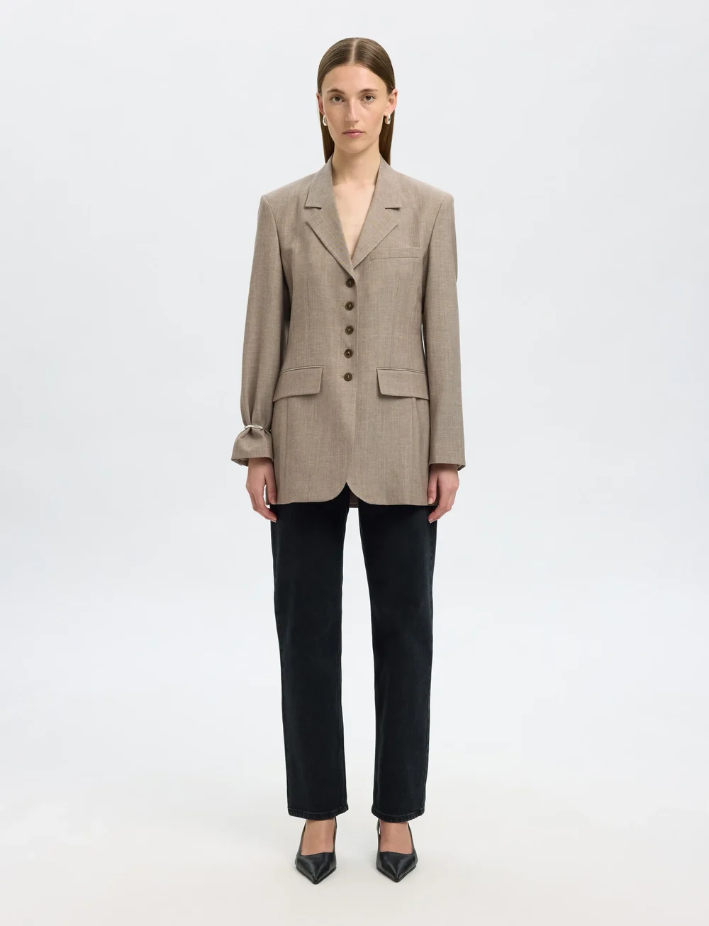 Selected - SLFMELLI BLAZER - single breasted blazers - oatmeal - 0
