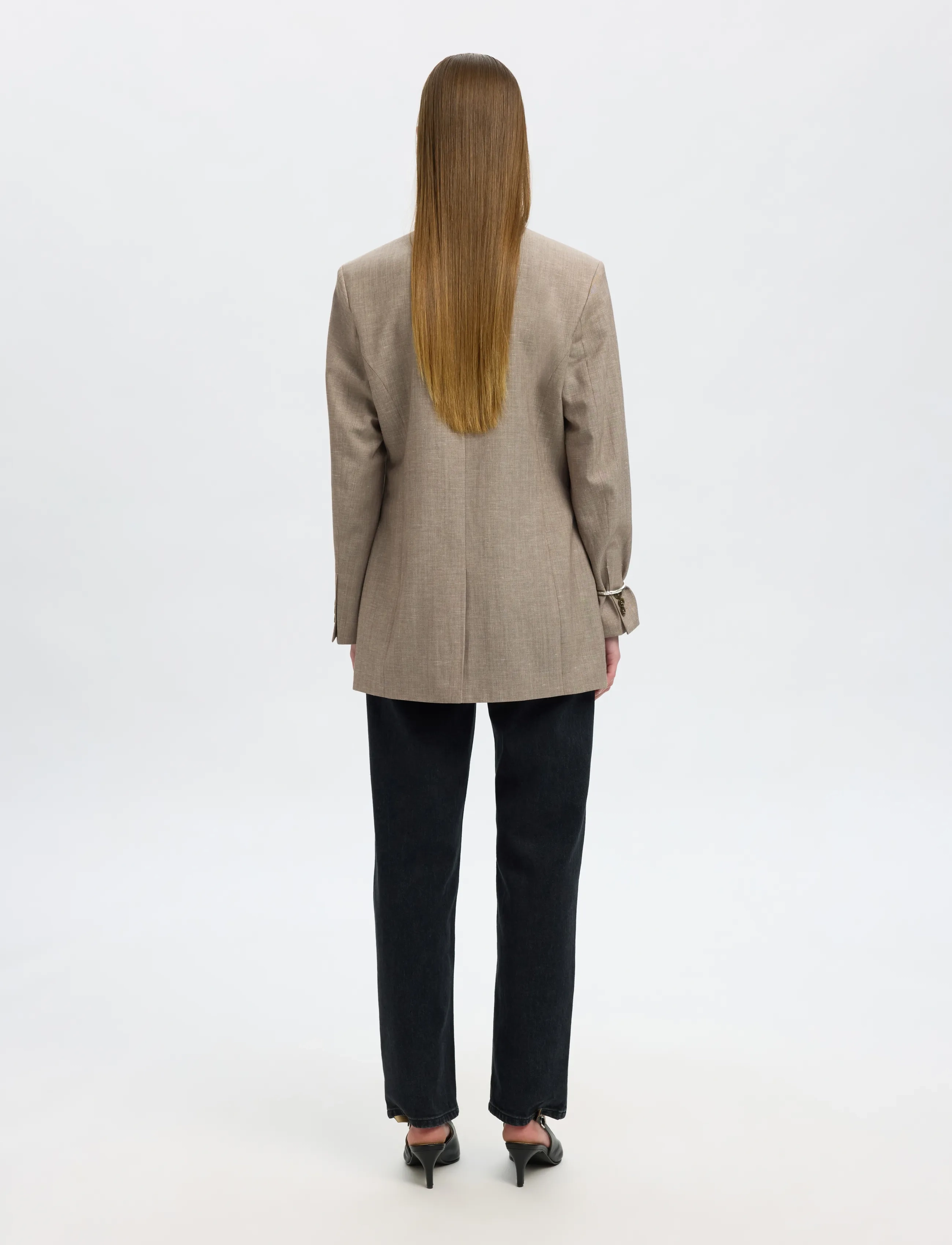 Selected - SLFMELLI BLAZER - oatmeal - 2