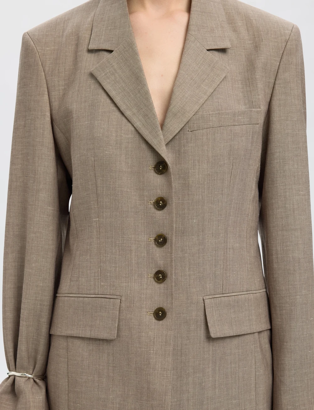 Selected - SLFMELLI BLAZER - single breasted blazers - oatmeal - 3