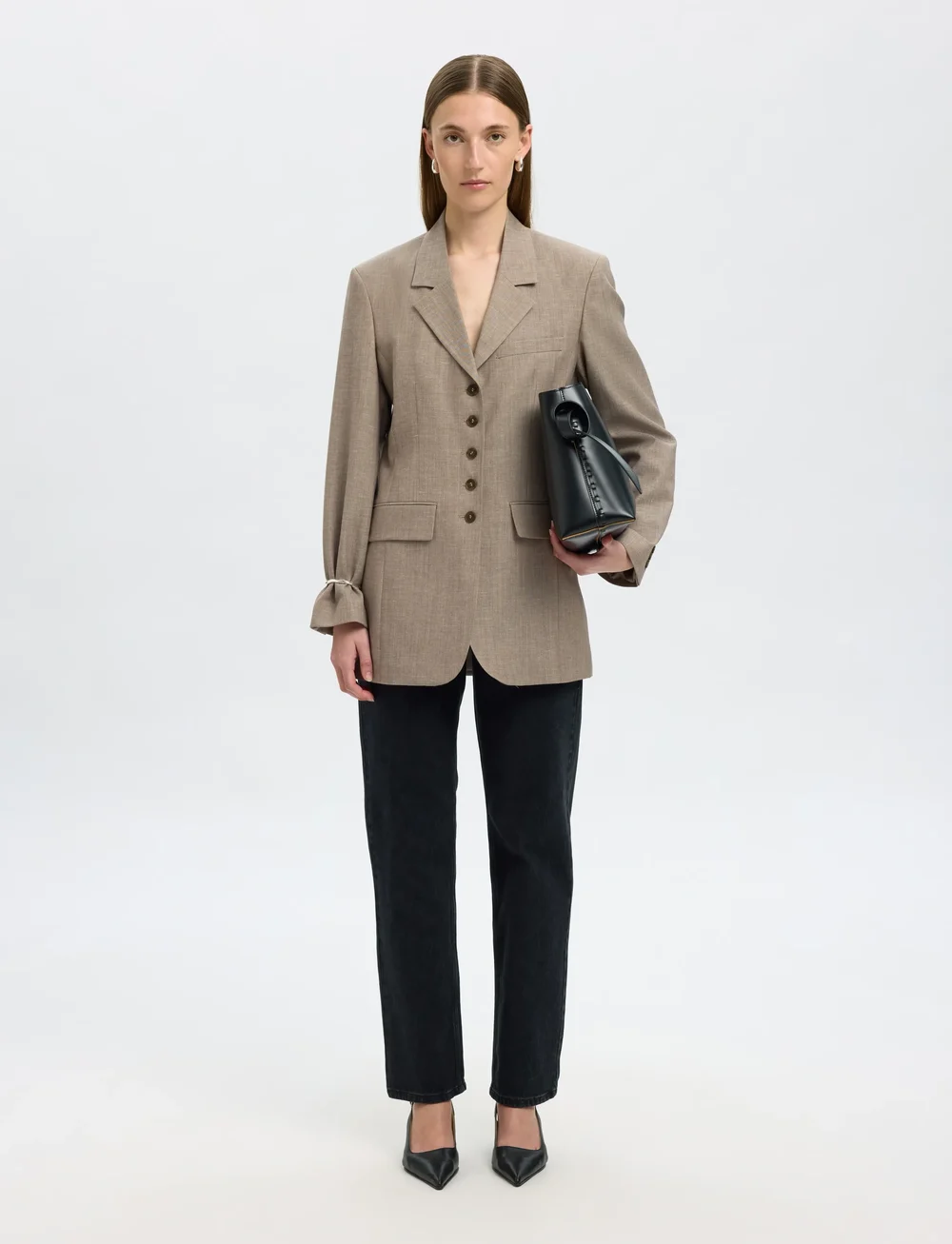 Selected - SLFMELLI BLAZER - single breasted blazers - oatmeal - 5