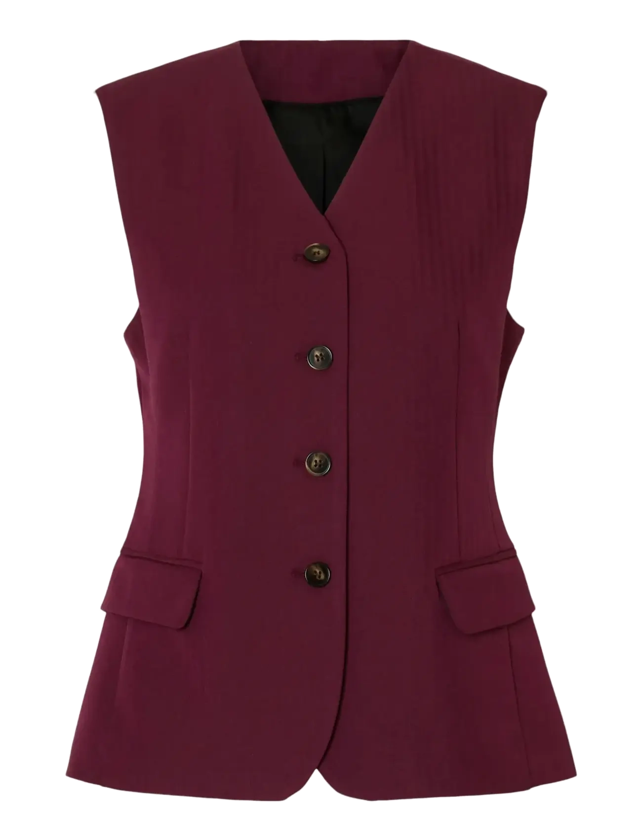 SELECTED Slffedora Vest Burgundy - 38 - Damen