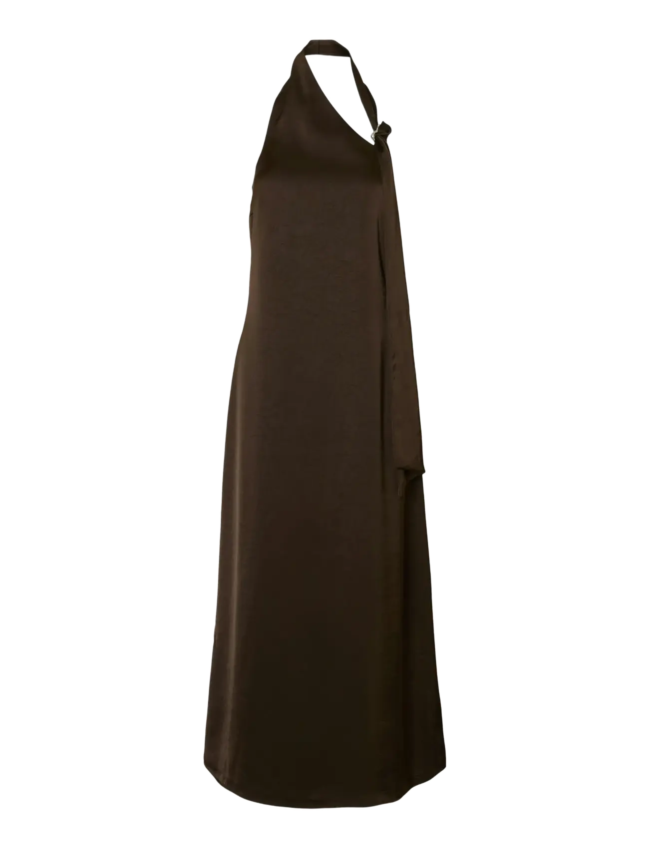 Selected SLFCECILIA SLIM NECKHOLDER ANKLE DRESS B - Maxikleider - DELICIOSO / brown