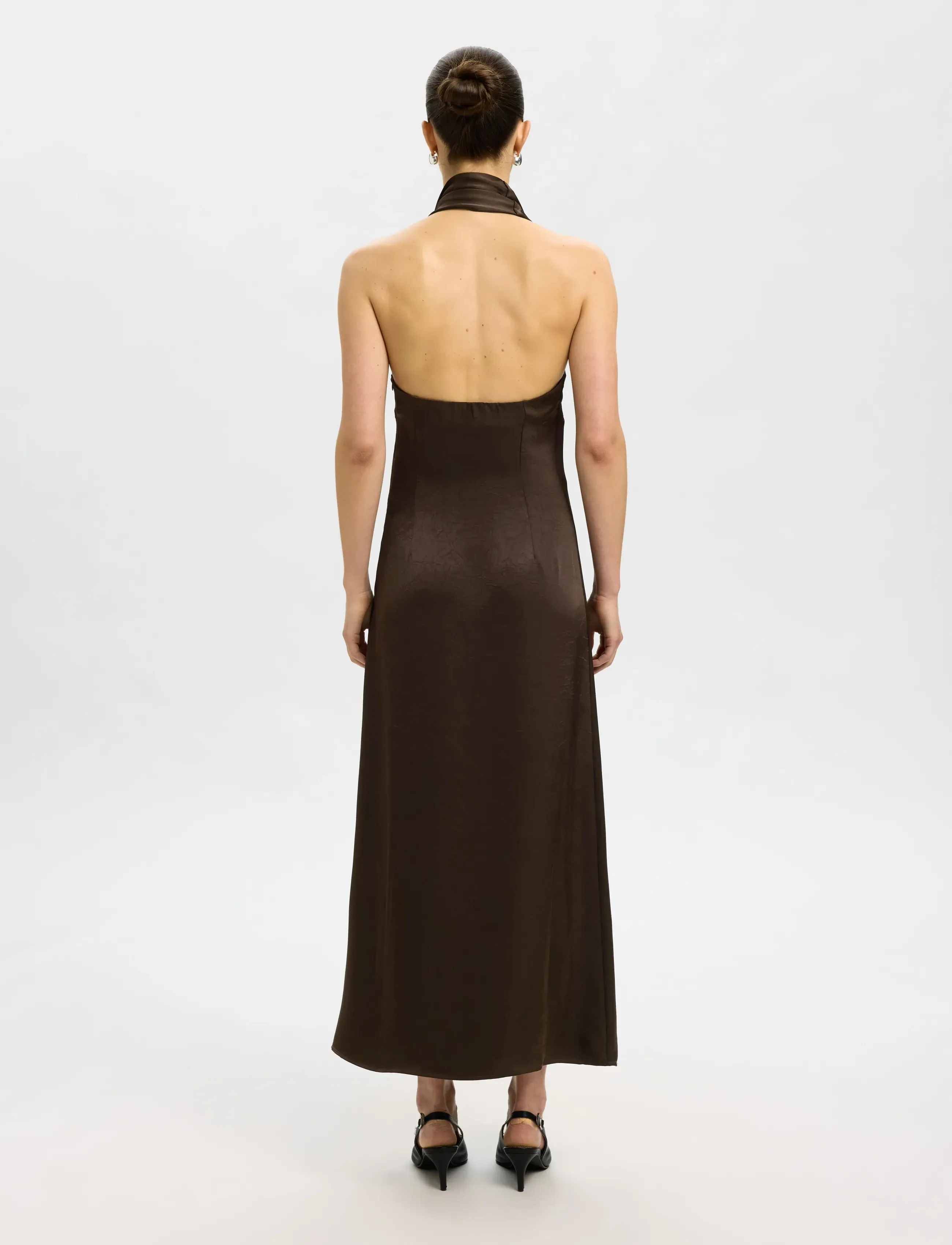 Selected - SLFCECILIA SLIM NECKHOLDER ANKLE DRESS B - maxi kjoler - delicioso - 3
