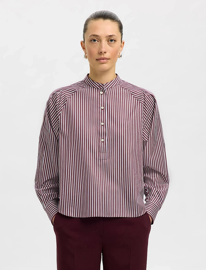 Selected - SLFMARIETTE RELAXED LS SHIRT B - langärmlige hemden - fig - 0