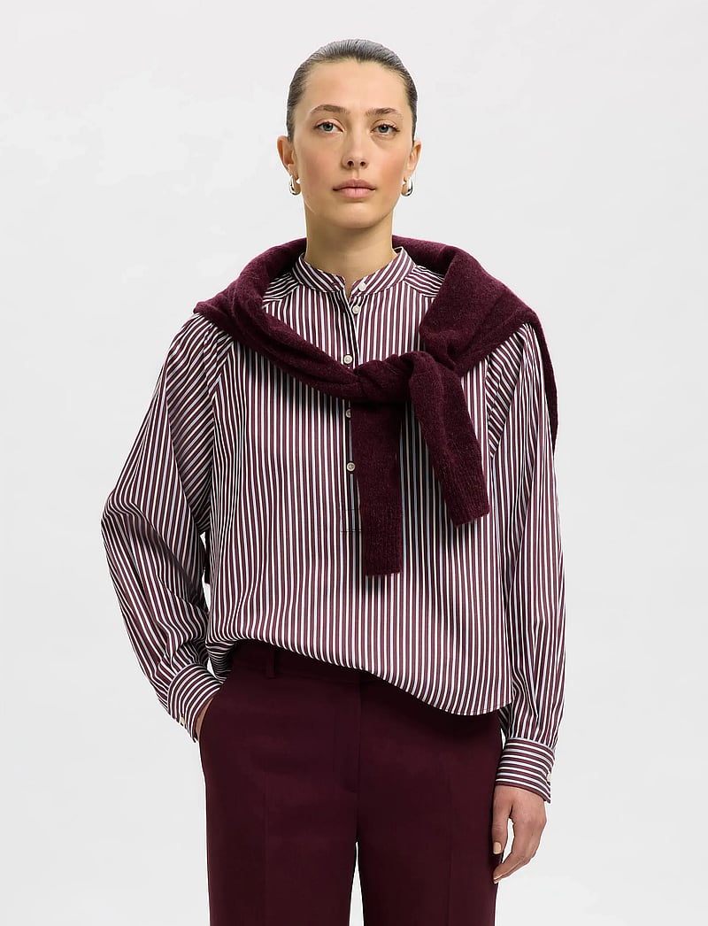 Selected - SLFMARIETTE RELAXED LS SHIRT B - langärmlige hemden - fig - 4