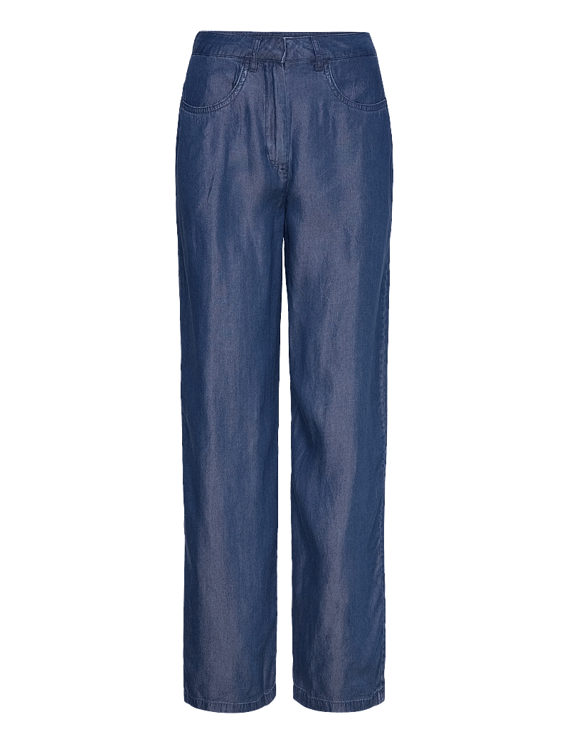 Selected - SLFNOELLA MW WIDE PANT B - hosen mit weitem bein - dark sapphire - 0