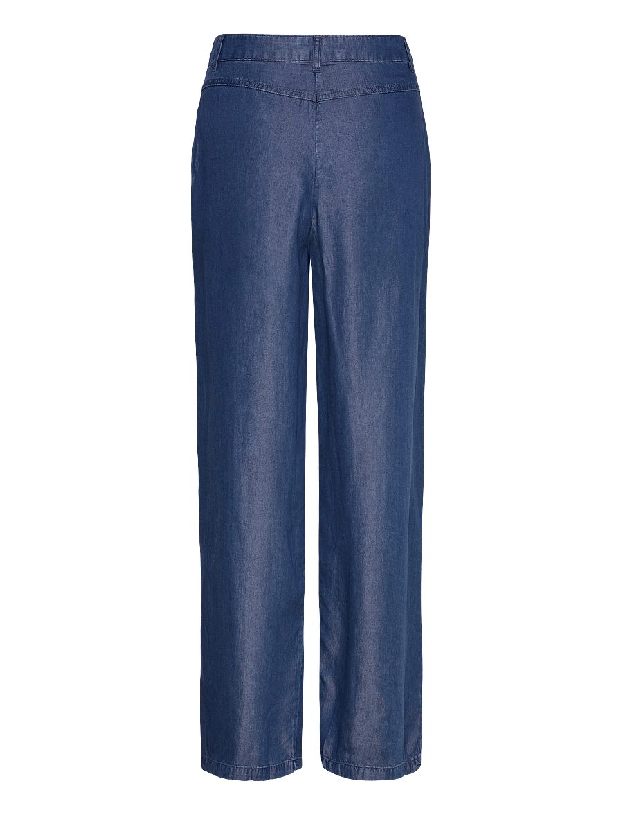Selected - SLFNOELLA MW WIDE PANT B - buxur með víðum skálmum - dark sapphire - 1