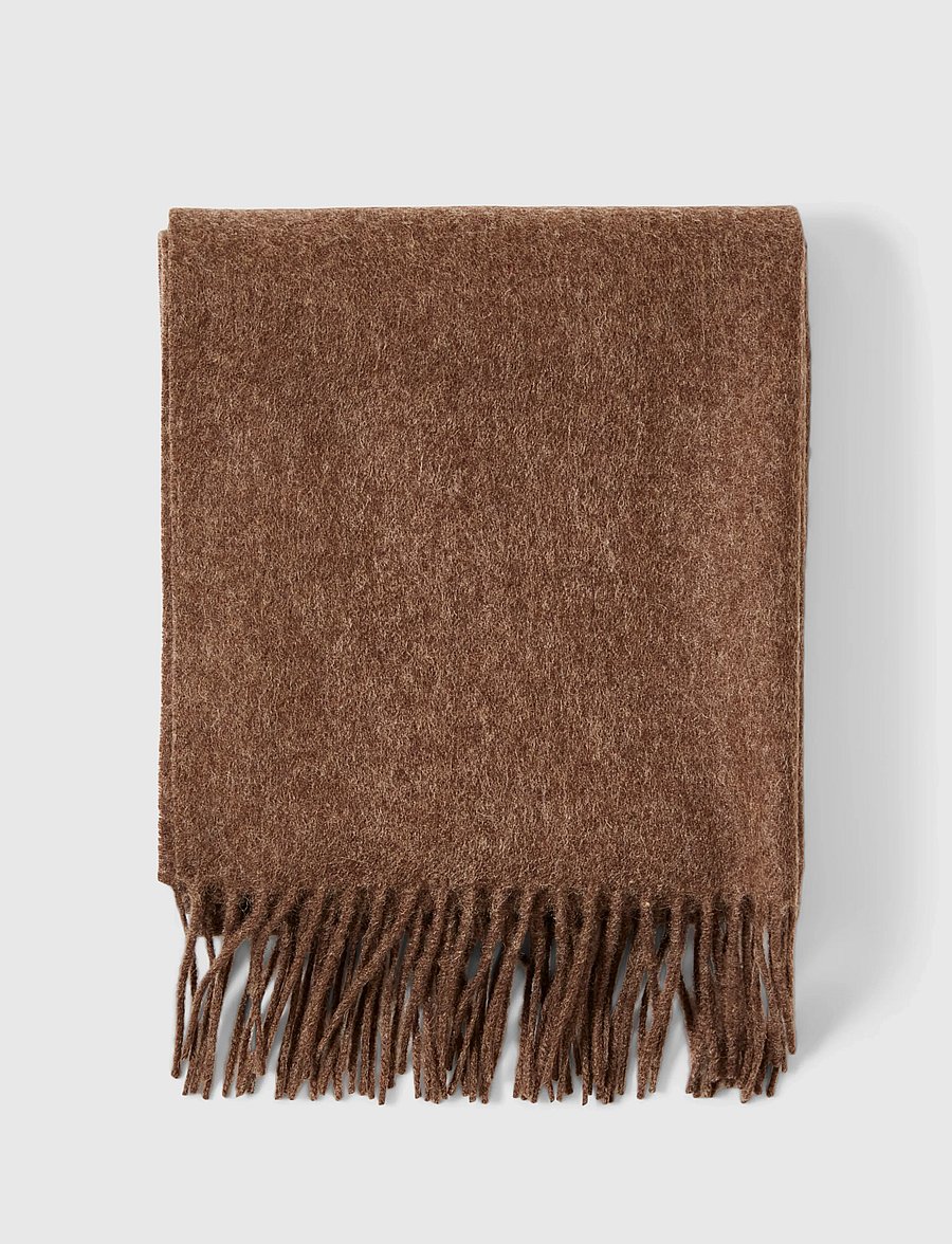 Selected - SLFTIME NEW WOOL SCARF - winterschals - fungi - 3