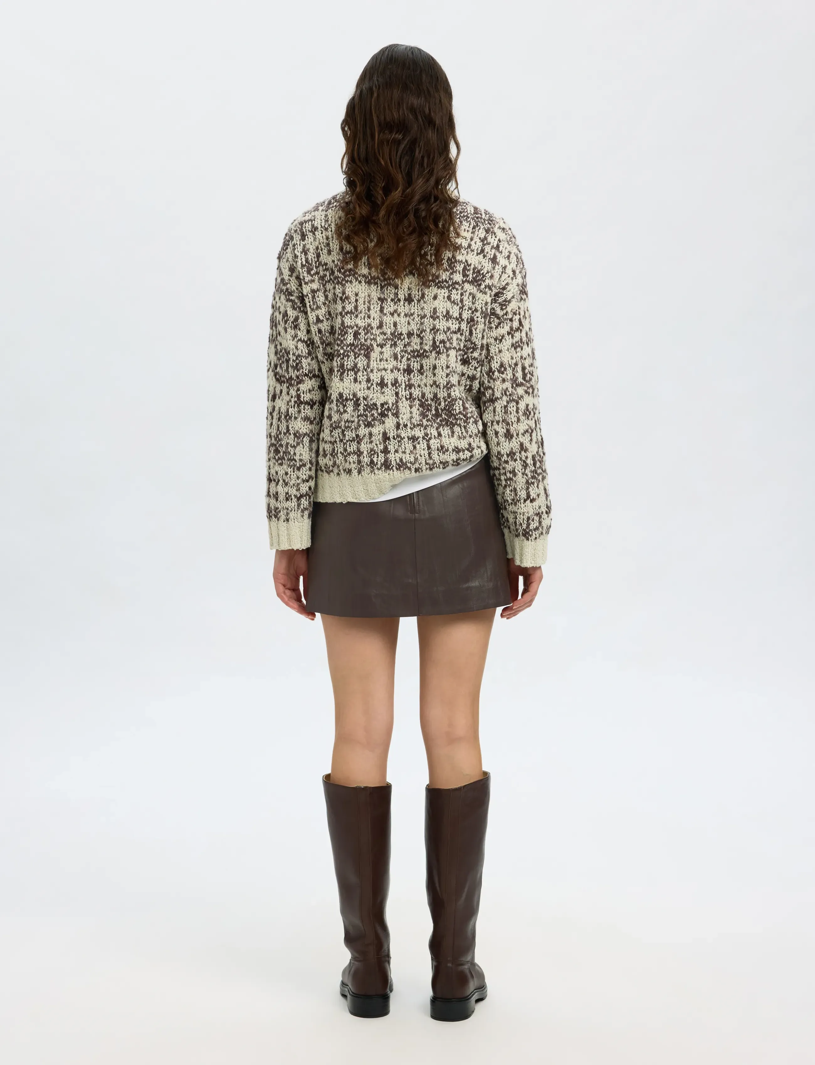 Selected - SLFKAMMA CRINCKLE LEATHER SKIRT HW - jupes en cuir - delicioso - 2