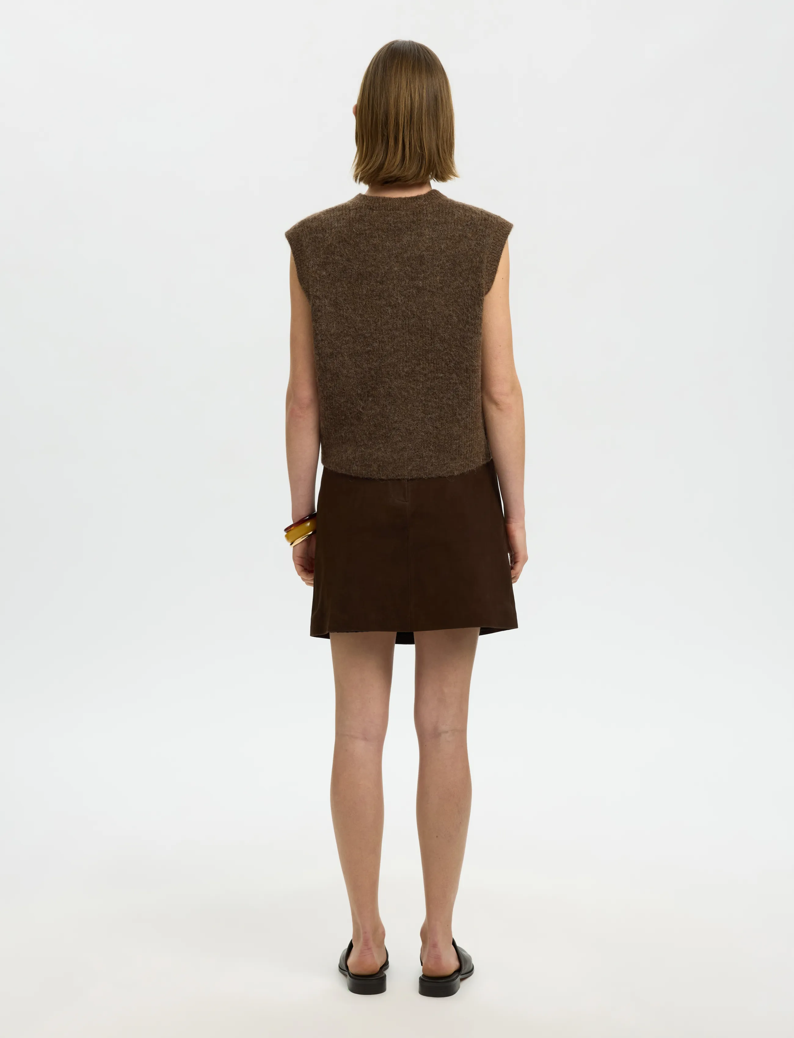 Selected - SLWLULU SL BUTTON O-NECK VEST NOOS - strikveste - dachshund - 2
