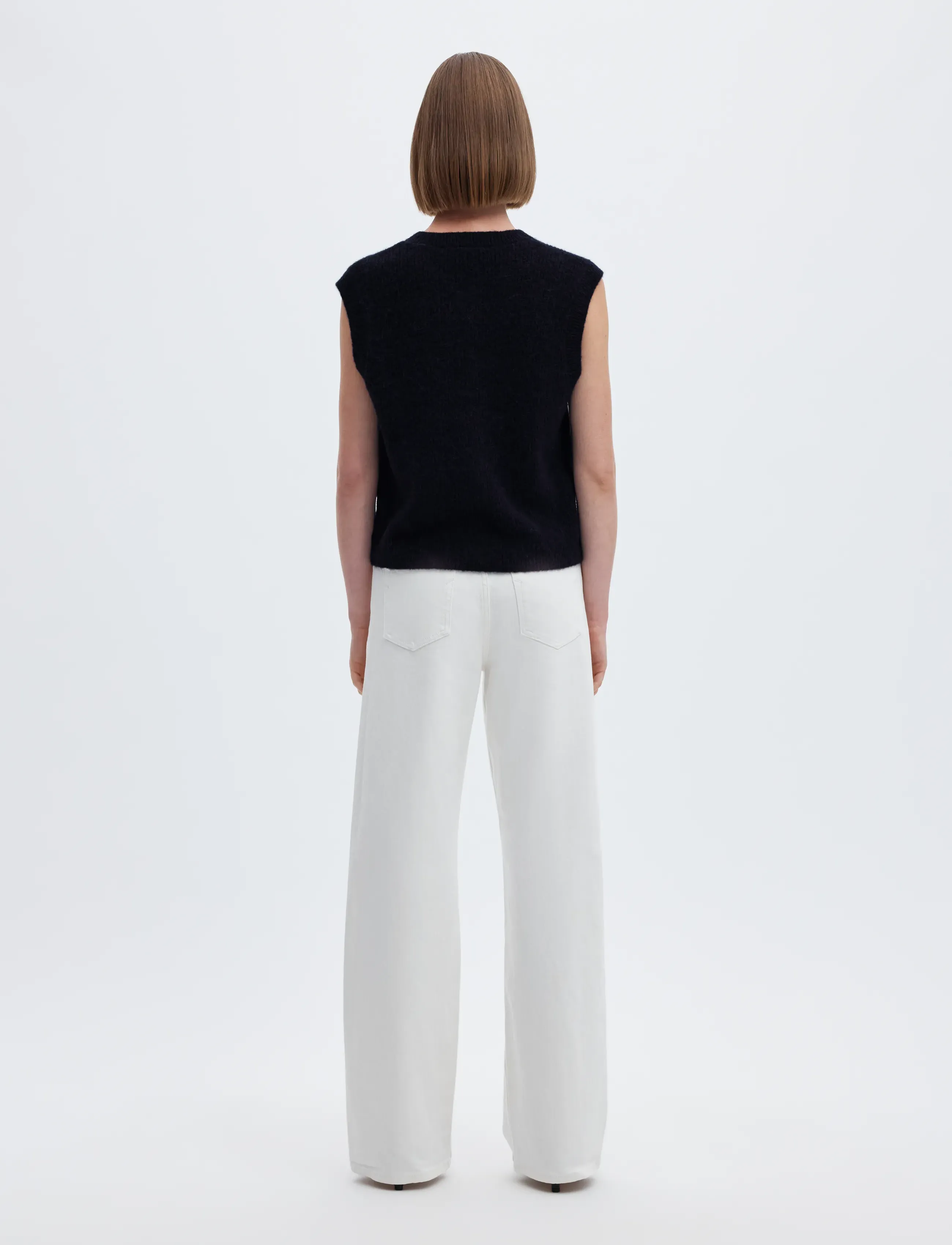 Selected - SLWLULU SL BUTTON O-NECK VEST NOOS - kootud vestid - dark sapphire - 2