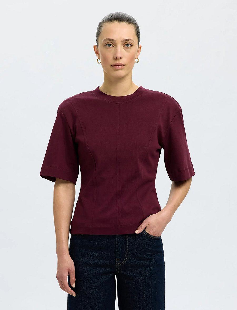 Selected - SLFMESA SS TEE - t-shirts - fig - 0
