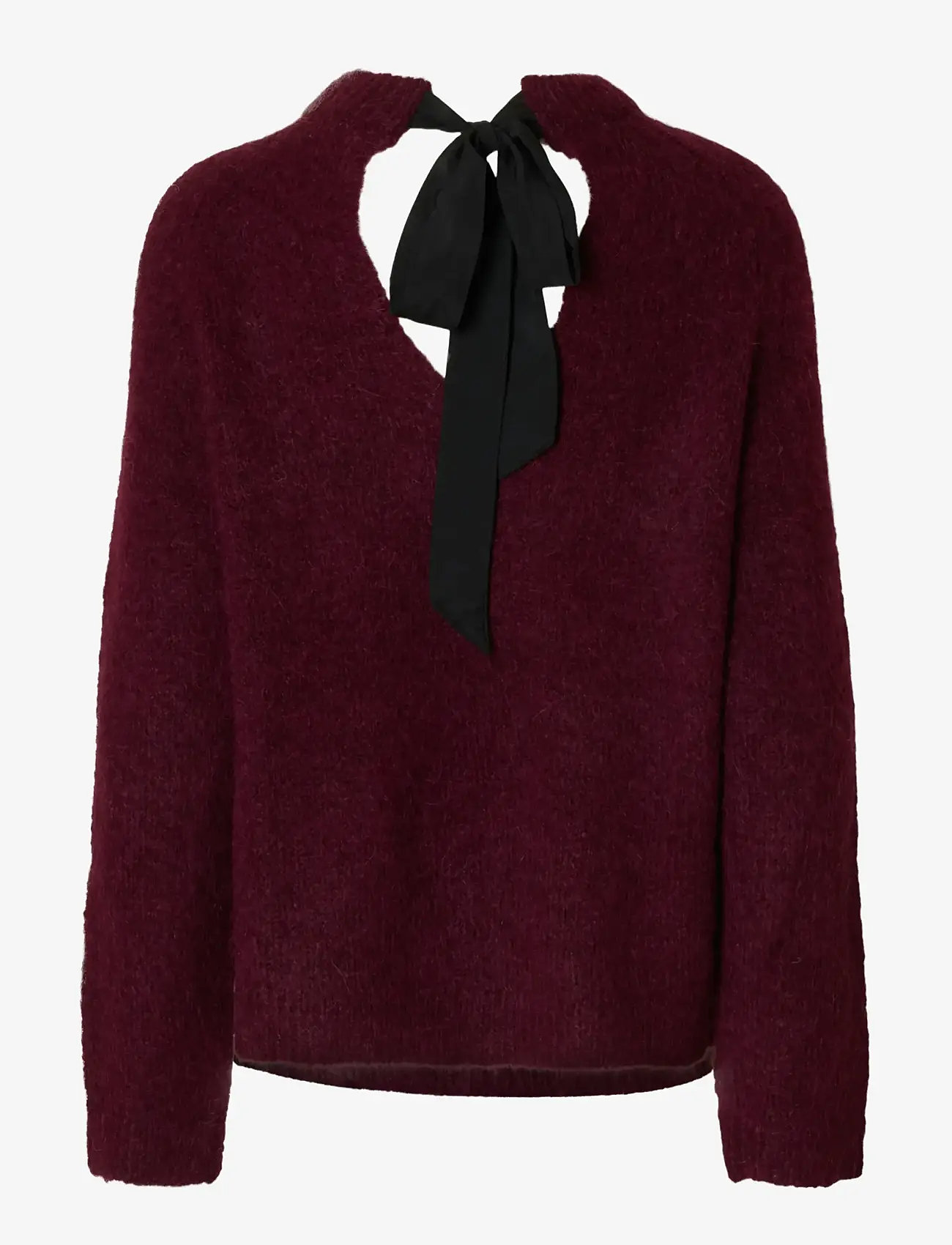 Selected - SLFGABELLA LS KNIT BOW O-NECK - striktrøjer - fig - 2