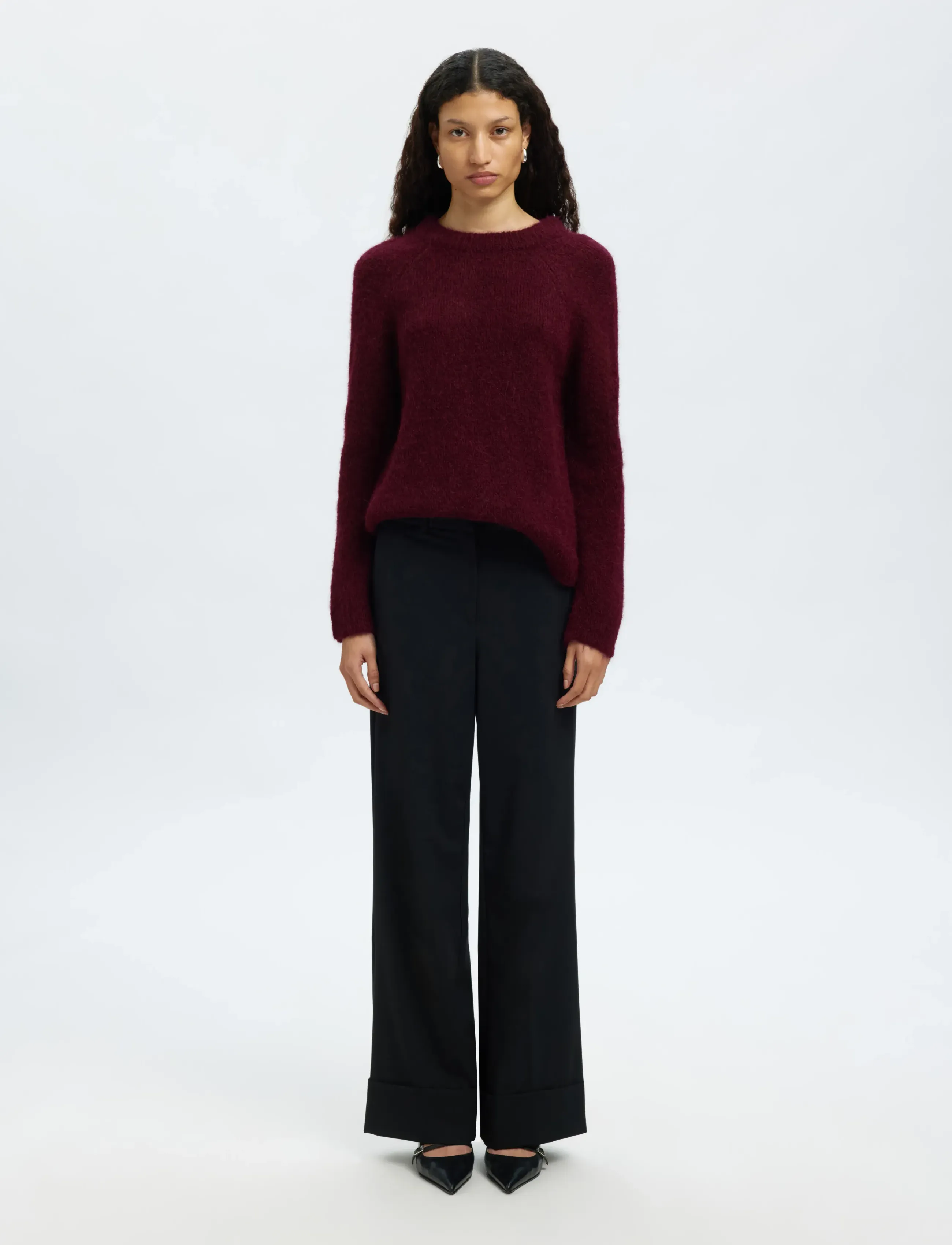 Selected - SLFGABELLA LS KNIT BOW O-NECK - gebreide truien - fig - 4