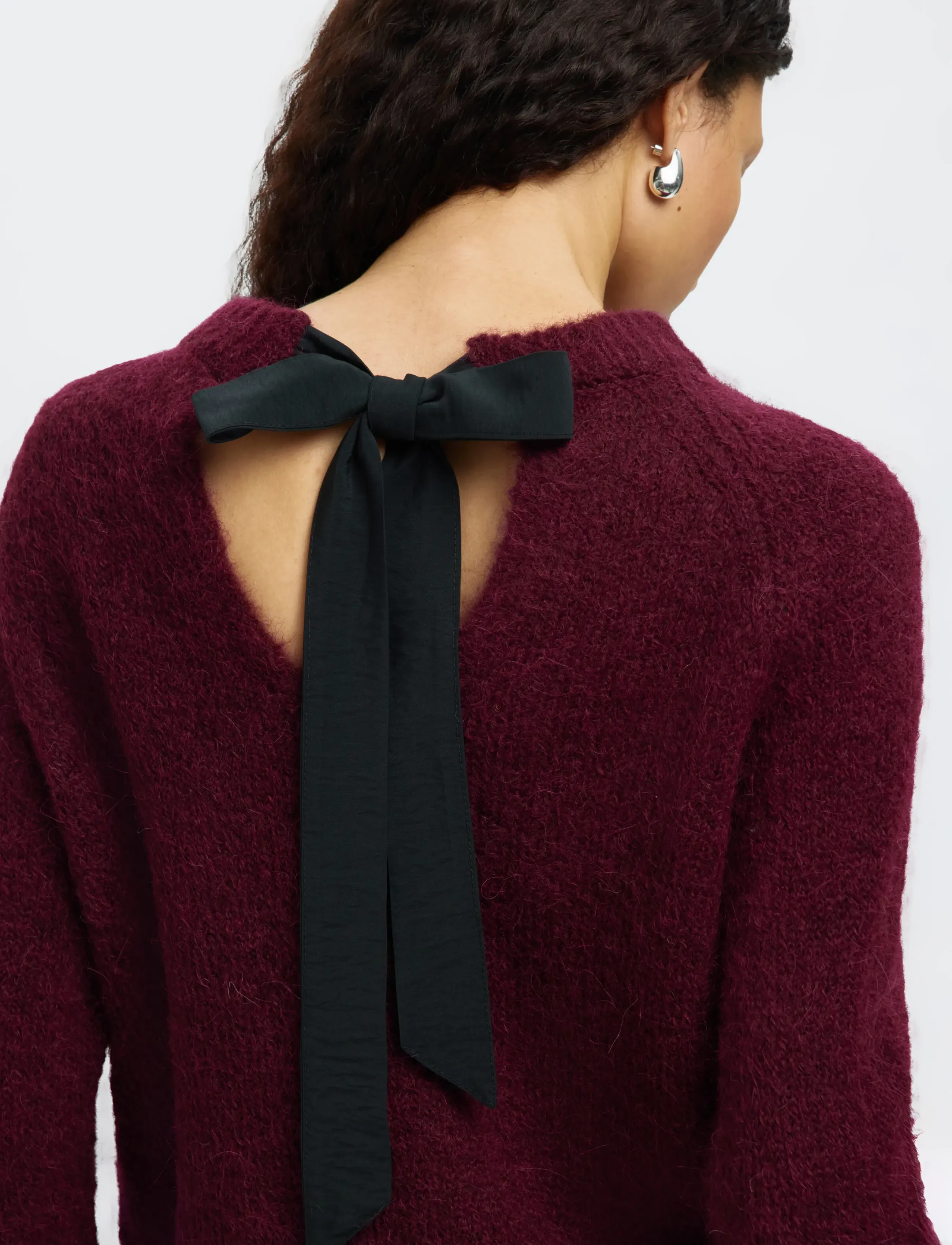 Selected - SLFGABELLA LS KNIT BOW O-NECK - gebreide truien - fig - 5