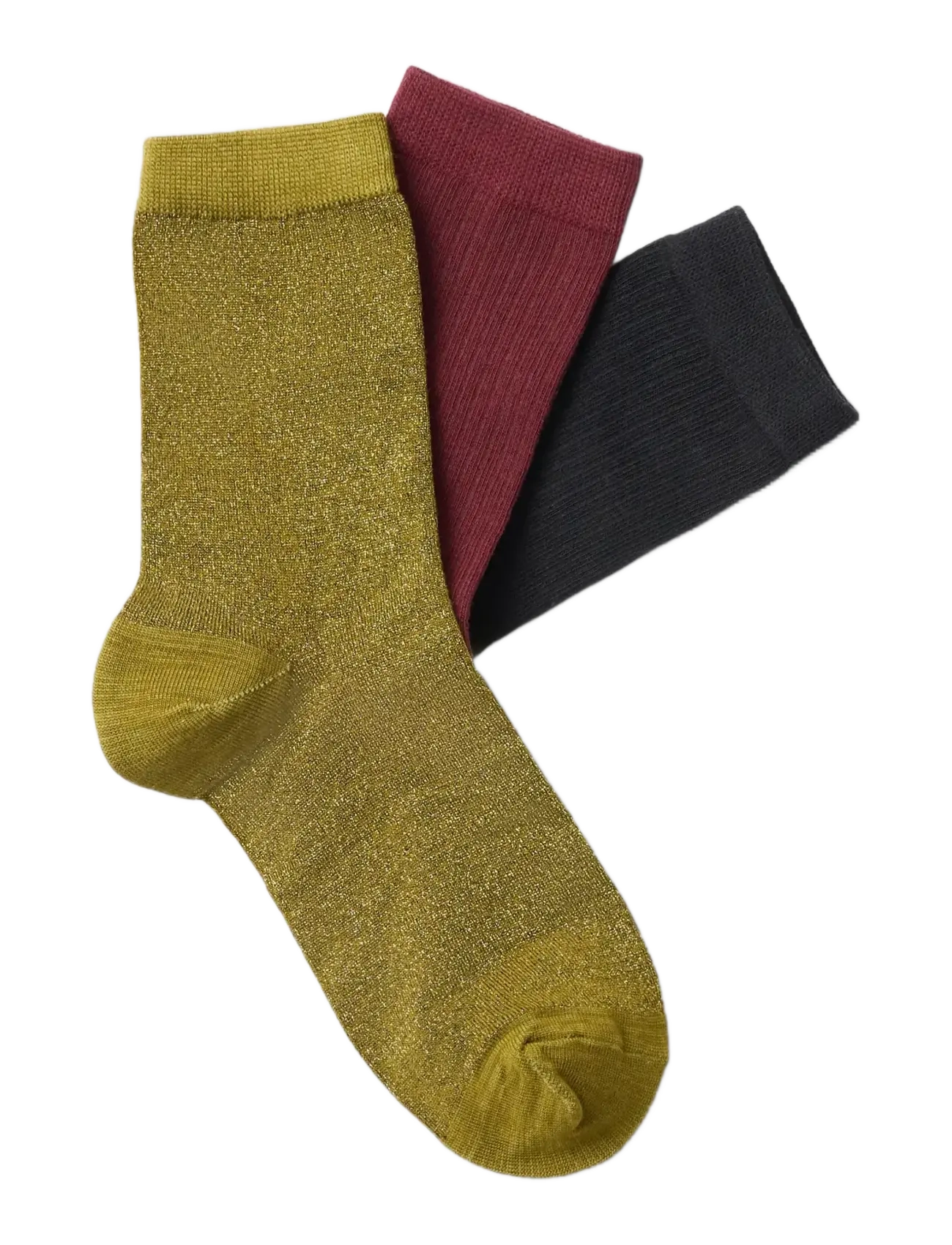 Selected SLWESTHER 3-PACK GIFTBOX - Regular socks - FIR GREEN / burgundy
