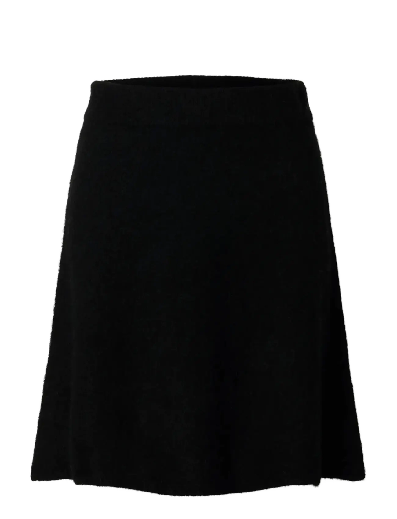 Selected SLFLULU BRUSHED HW KNIT SKIRT - Tøj - BLACK / black