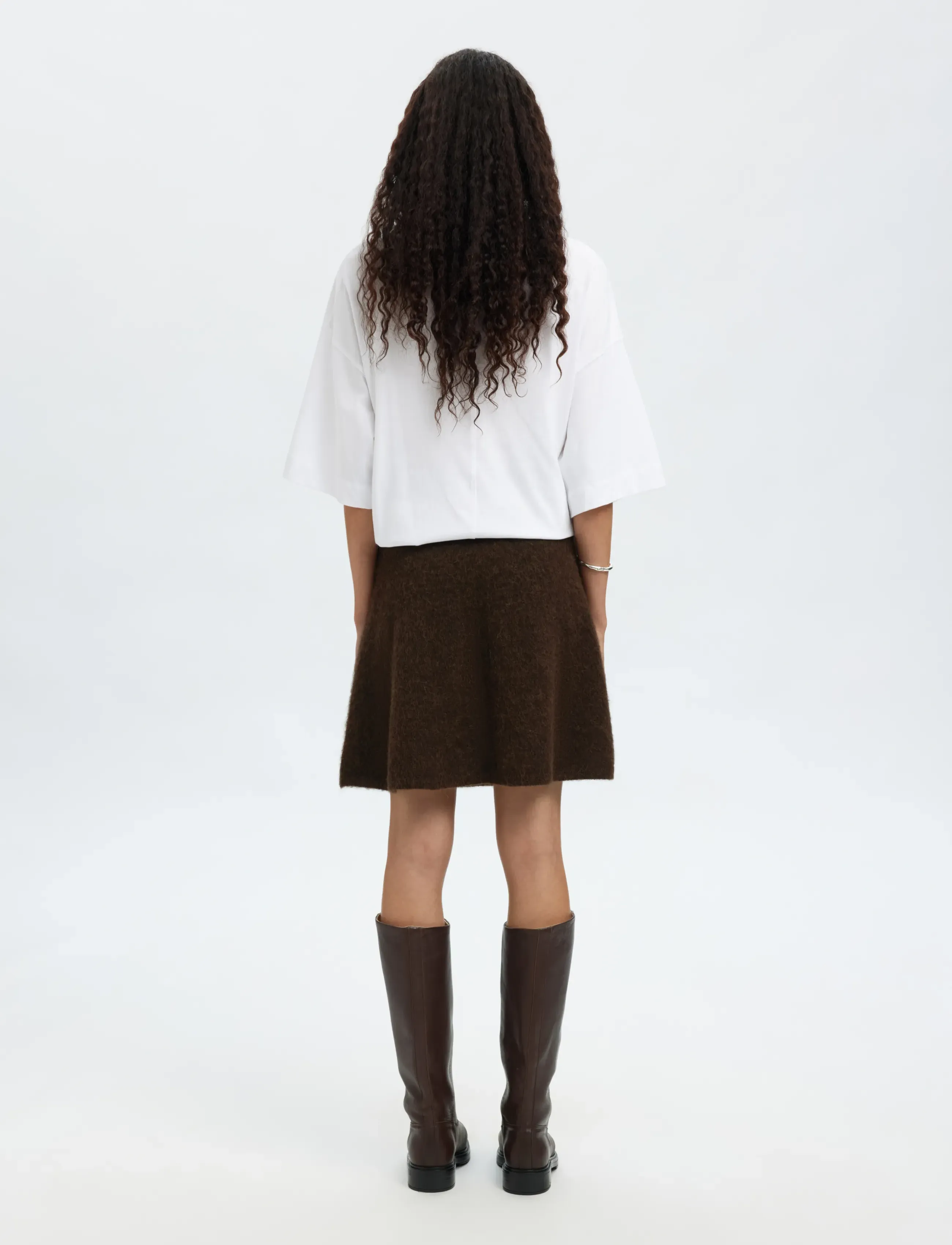 Selected - SLFLULU BRUSHED HW KNIT SKIRT - kurze röcke - delicioso - 3
