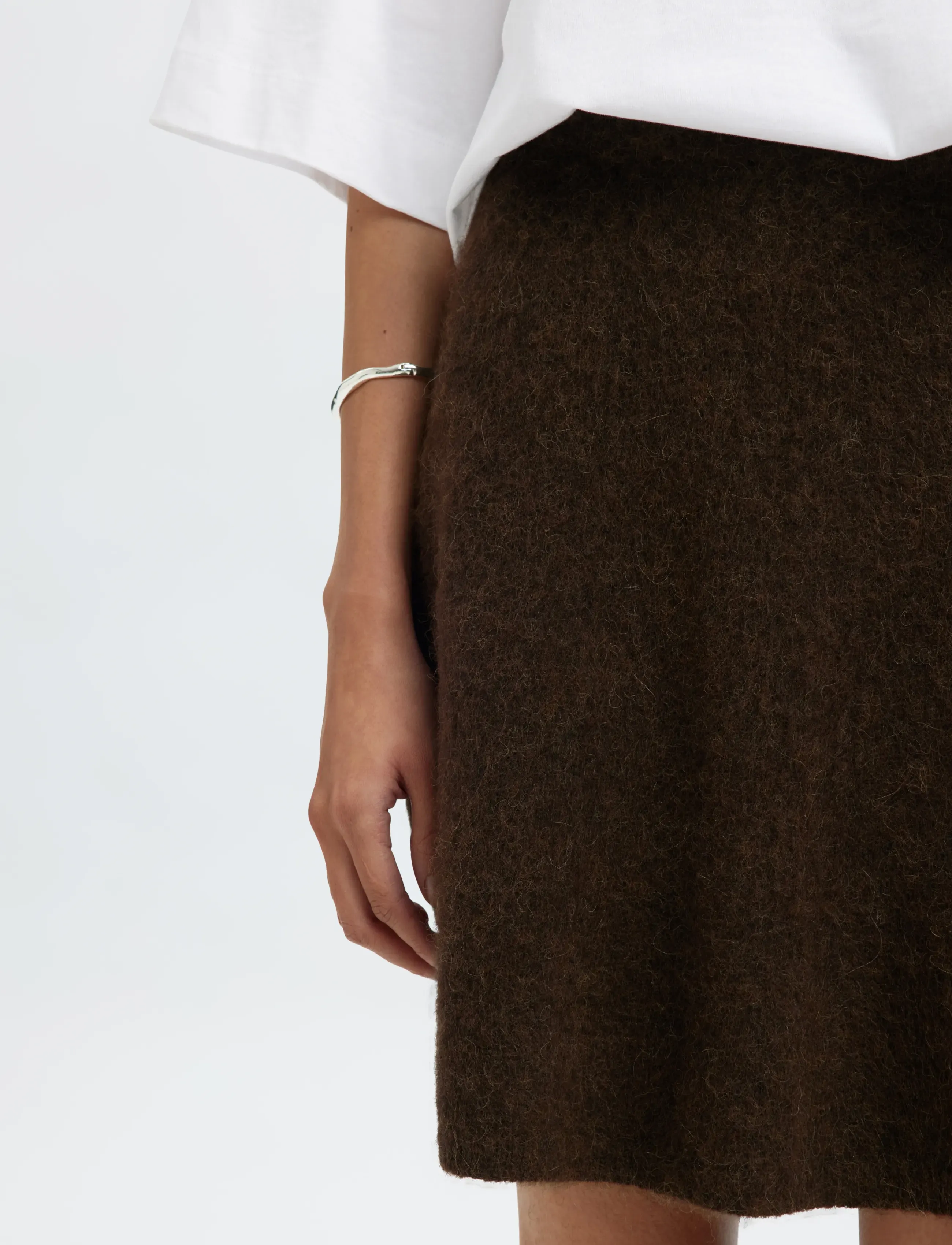 Selected - SLFLULU BRUSHED HW KNIT SKIRT - kurze röcke - delicioso - 5