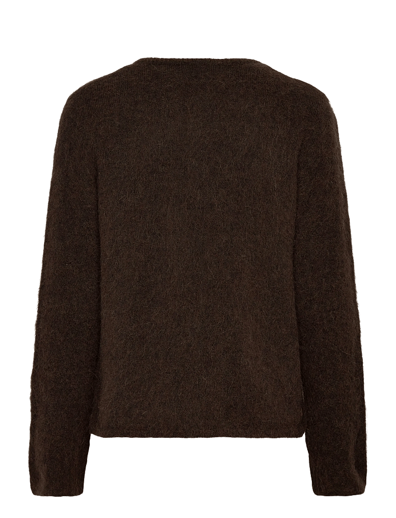 Selected - SLFLULU BRUSHED LS KNIT KEYHOLE O-NECK - stickade tröjor - delicioso - 1