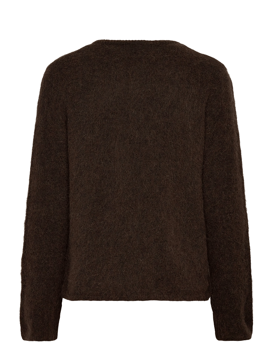 Selected - SLFLULU BRUSHED LS KNIT KEYHOLE O-NECK - striktrøjer - delicioso - 2