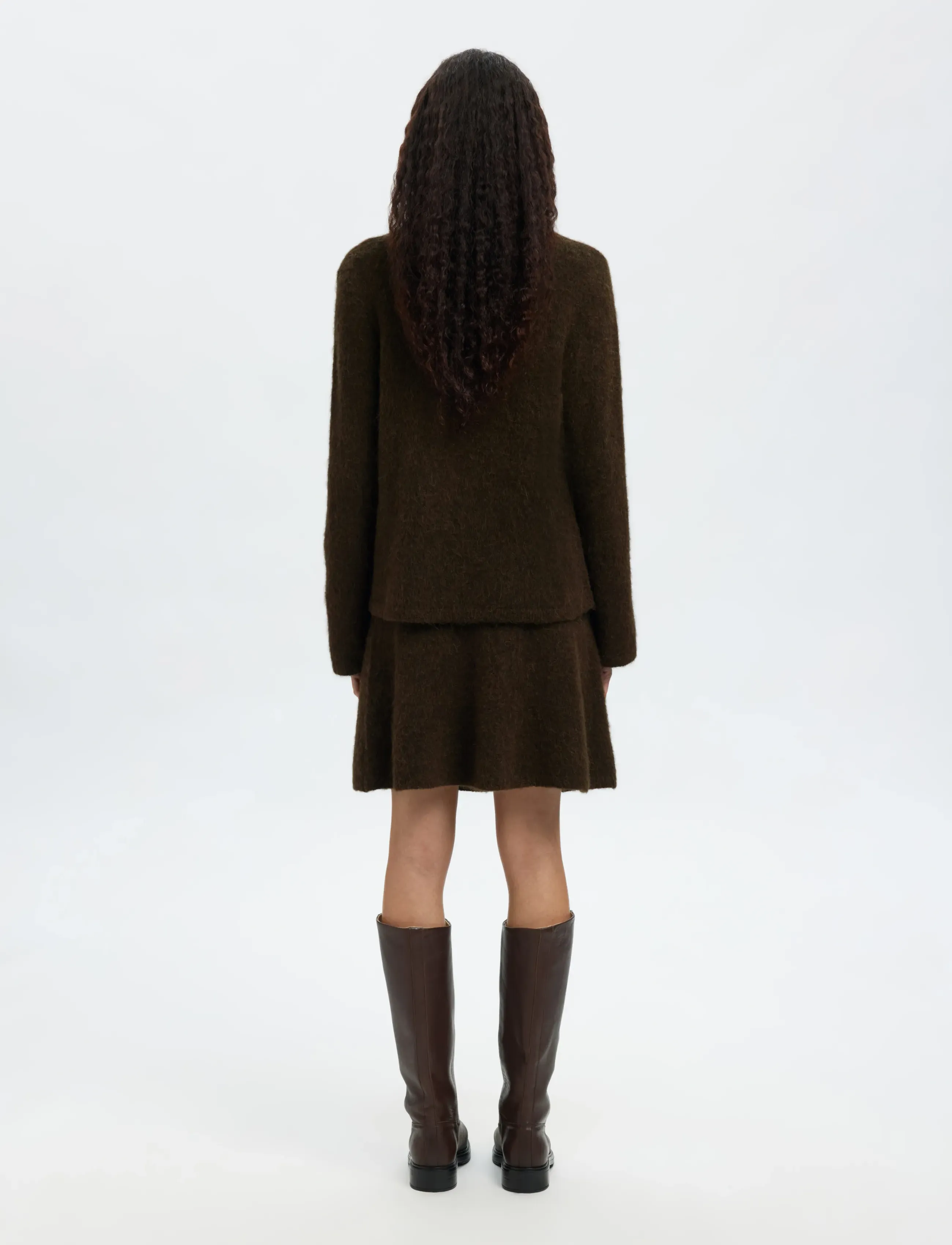 Selected - SLFLULU BRUSHED LS KNIT KEYHOLE O-NECK - striktrøjer - delicioso - 3
