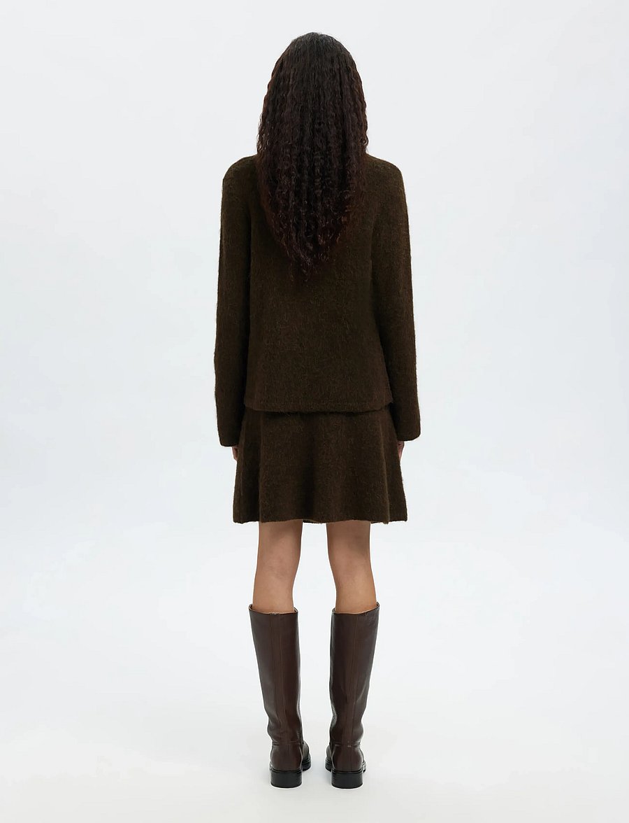 Selected - SLFLULU BRUSHED LS KNIT KEYHOLE O-NECK - striktrøjer - delicioso - 3