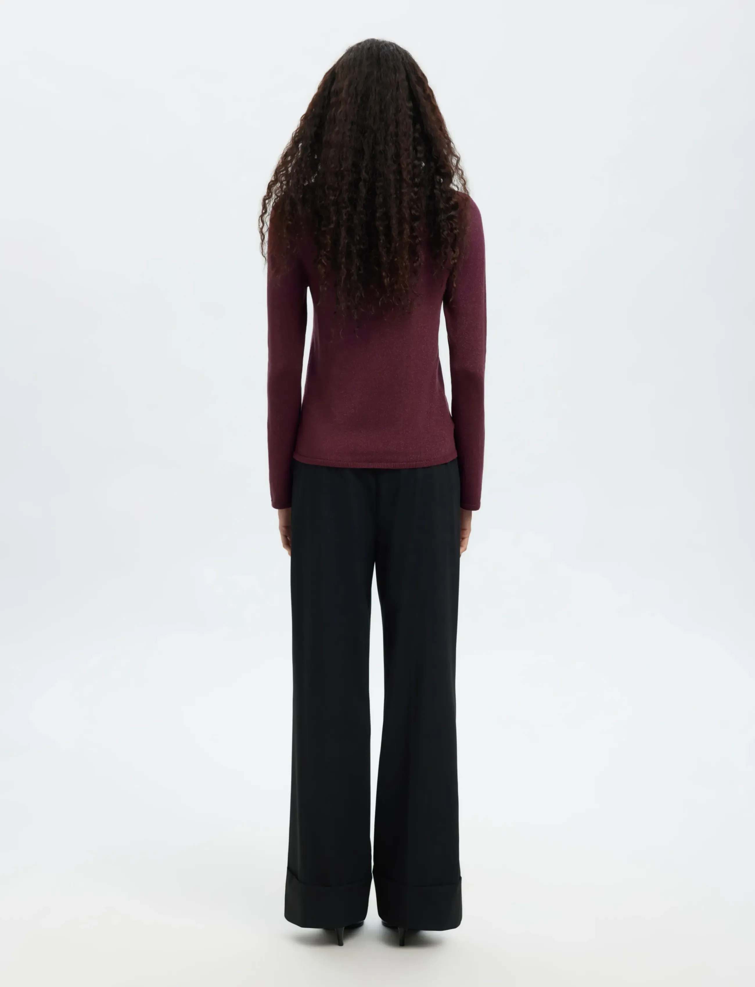 Selected - SLFLURA LS SLIM KNIT COLLAR NECK - stickade tröjor - fig - 2