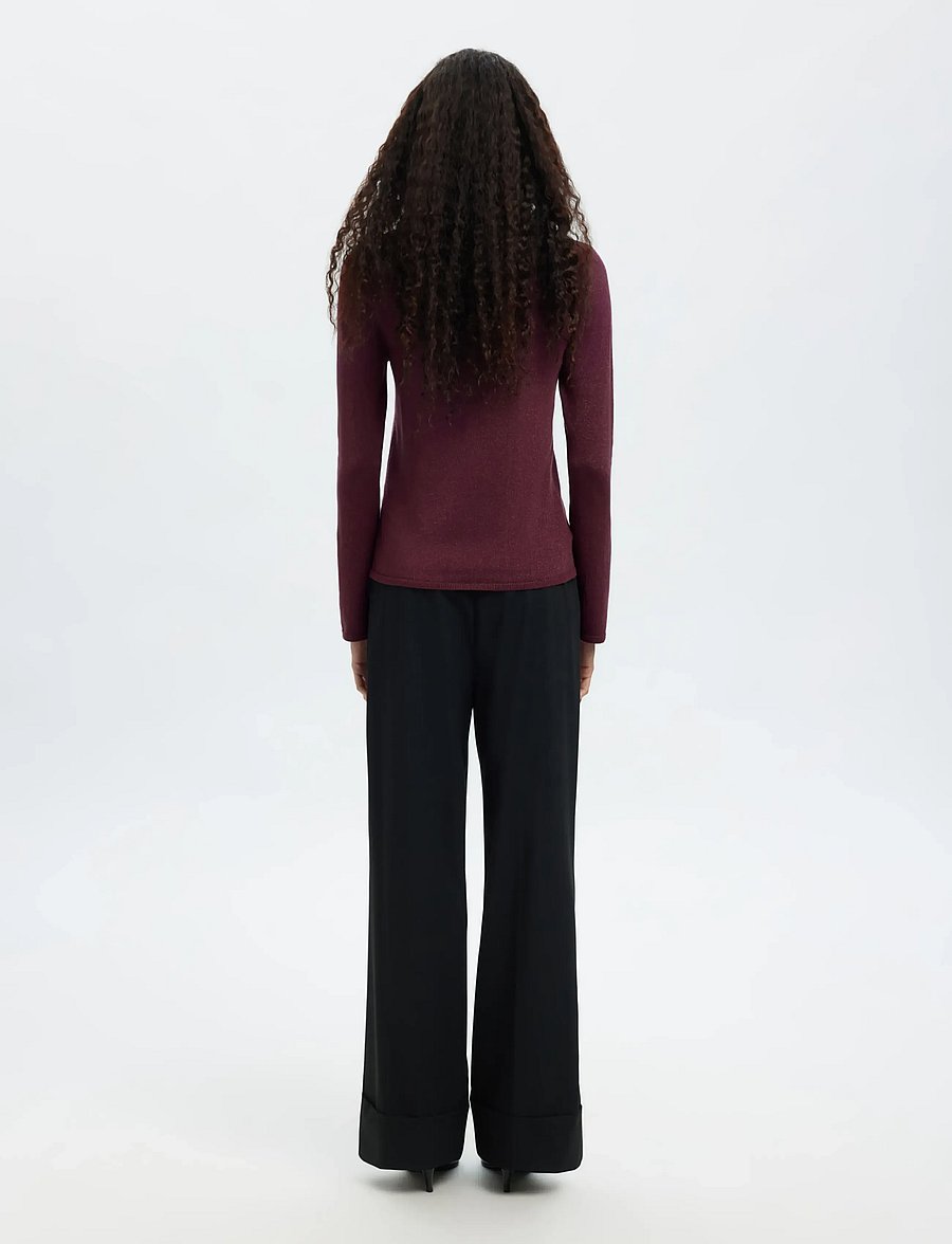 Selected - SLFLURA LS SLIM KNIT COLLAR NECK - pullover - fig - 2