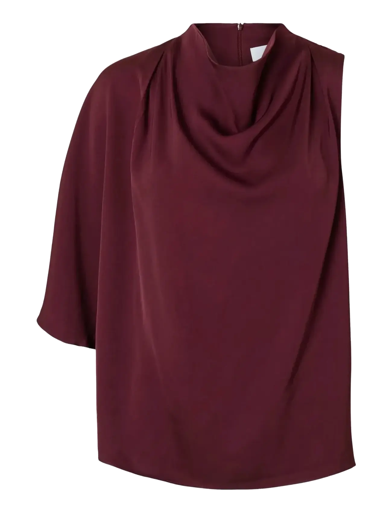 Selected - SLFLAURINA ONE SHOULDER COWL TOP B - kurzämlige blusen - fig - 1