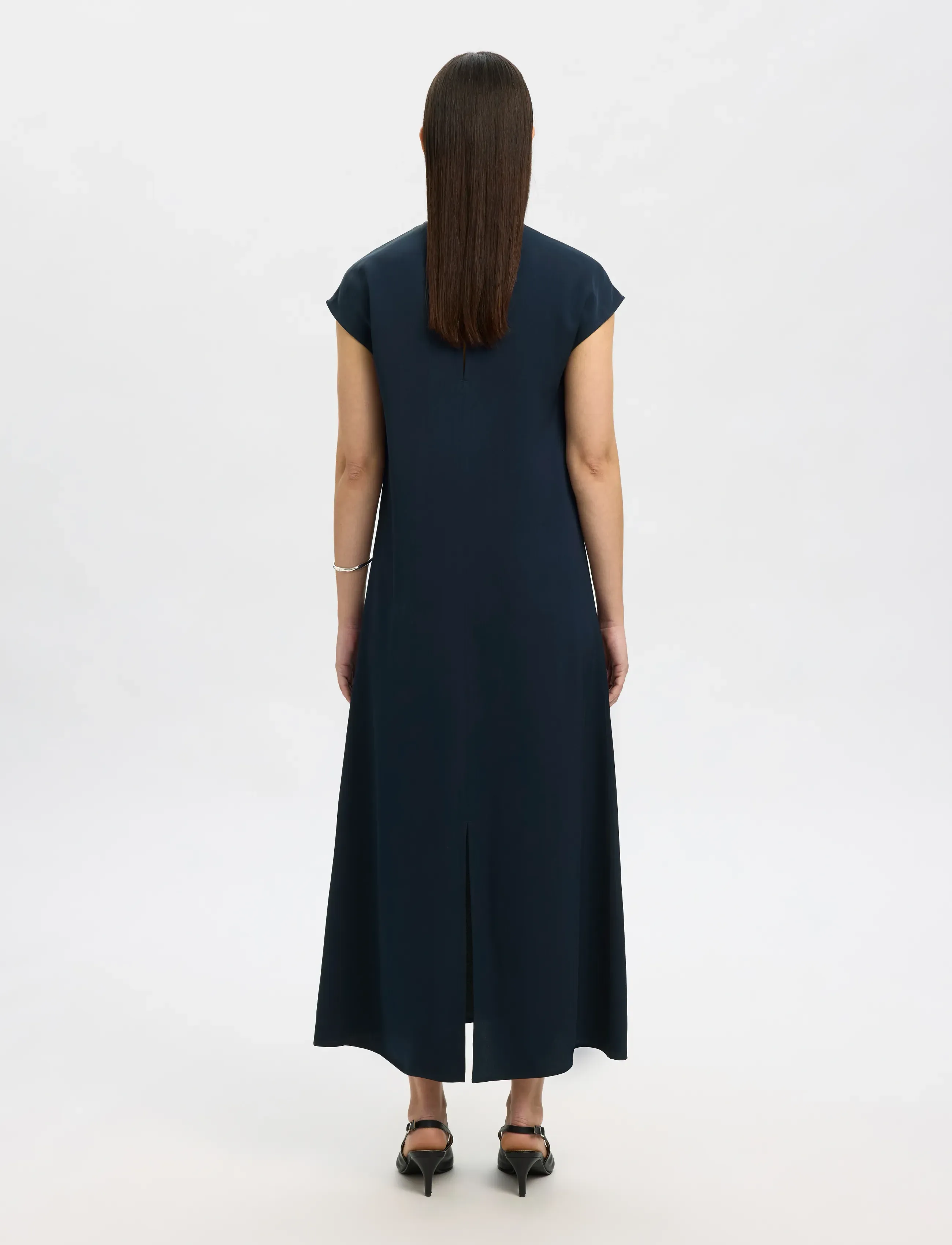 Selected - SLFLINA SL ANKLE SLIM DRESS - aftenkjoler - dark sapphire - 2
