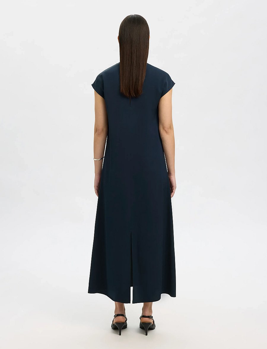Selected - SLFLINA SL ANKLE SLIM DRESS - aftonklänningar - dark sapphire - 2
