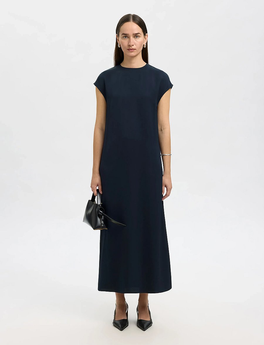 Selected - SLFLINA SL ANKLE SLIM DRESS - aftonklänningar - dark sapphire - 3