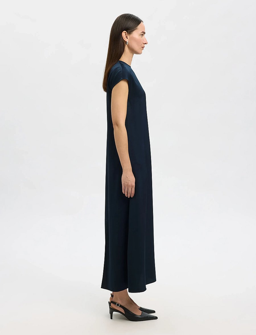 Selected - SLFLINA SL ANKLE SLIM DRESS - aftonklänningar - dark sapphire - 5