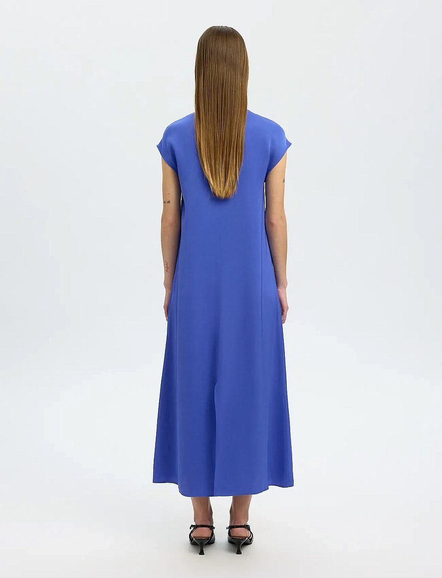 Selected - SLFLINA SL ANKLE SLIM DRESS - aftonklänningar - dazzling blue - 2