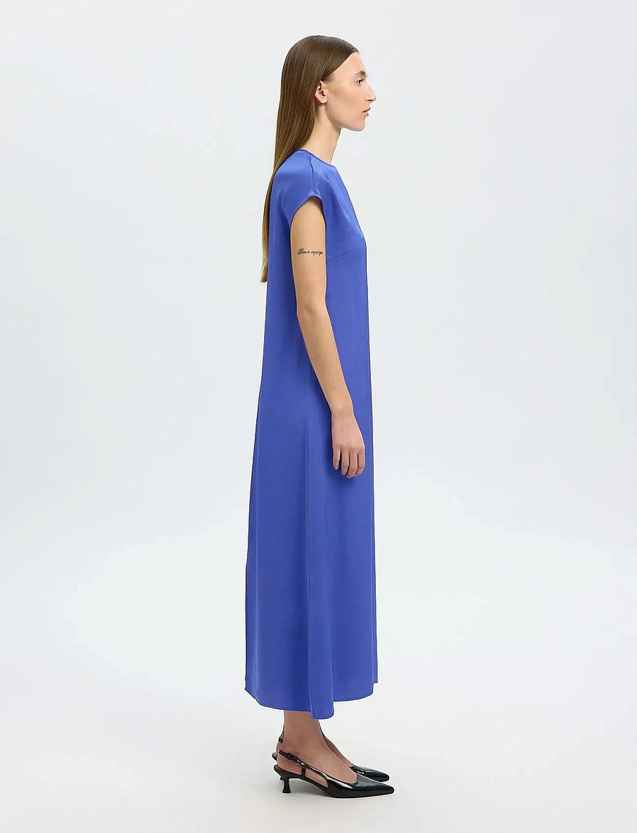 Selected - SLFLINA SL ANKLE SLIM DRESS - aftonklänningar - dazzling blue - 3