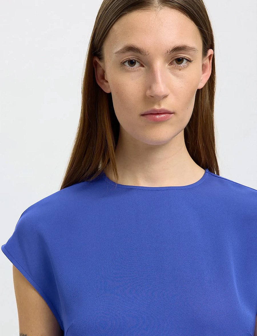 Selected - SLFLINA SL ANKLE SLIM DRESS - aftonklänningar - dazzling blue - 5