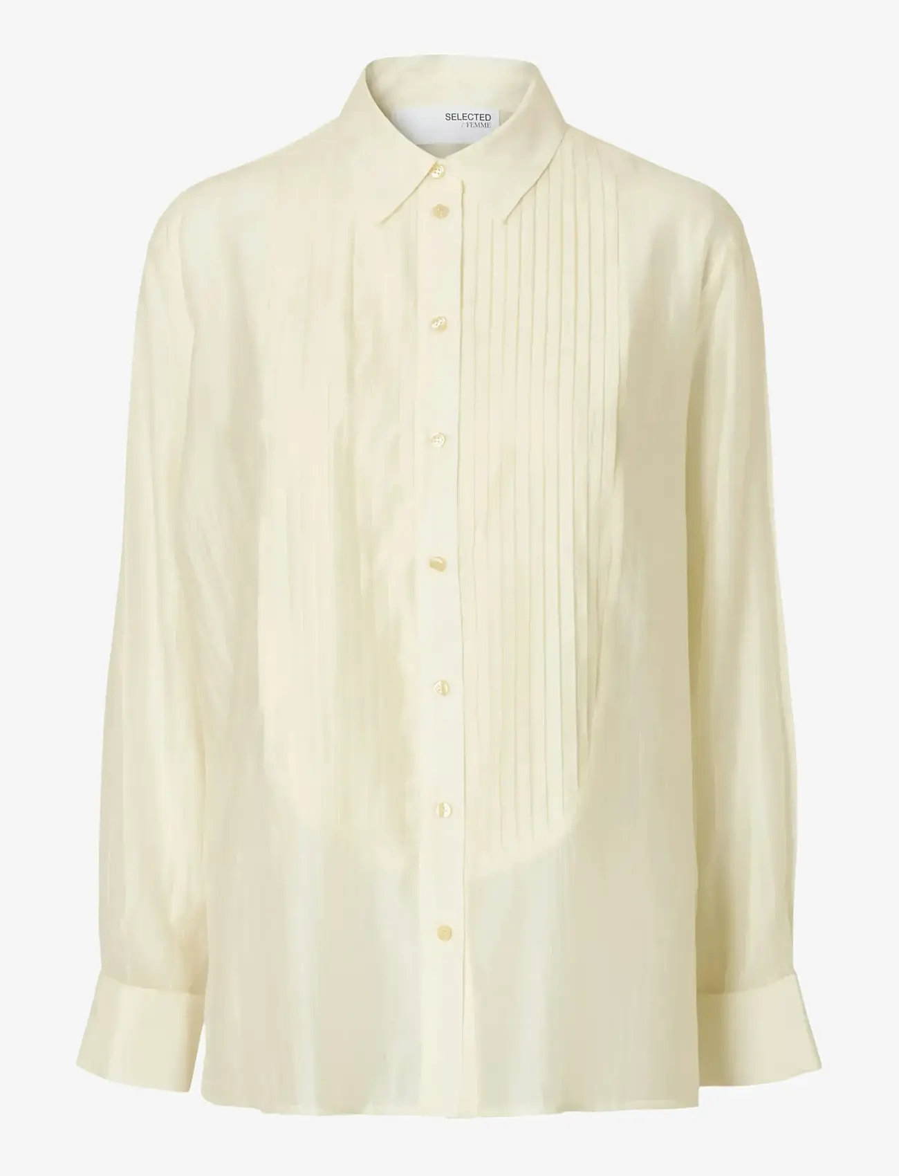 Selected - SLFIRIS RELAXED LS SHIRT B - långärmade skjortor - angora - 1