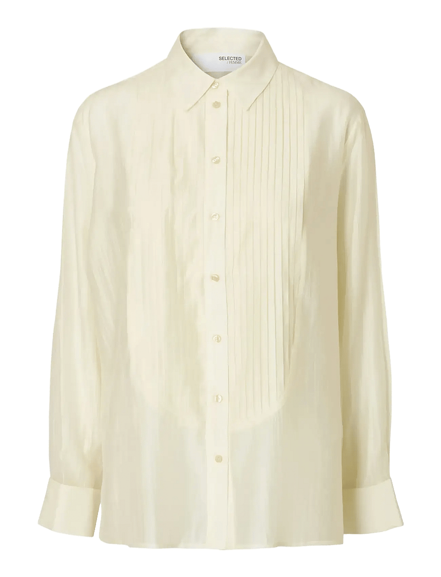 Selected - SLFIRIS RELAXED LS SHIRT B - langærmede skjorter - angora - 1