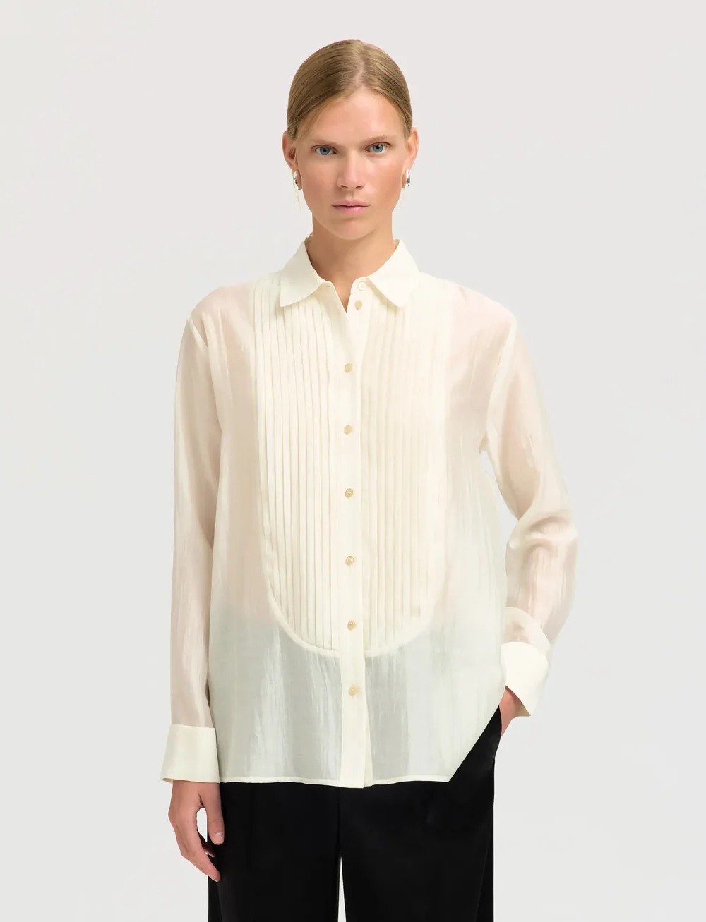 Selected - SLFIRIS RELAXED LS SHIRT B - chemises à manches longues - angora - 0