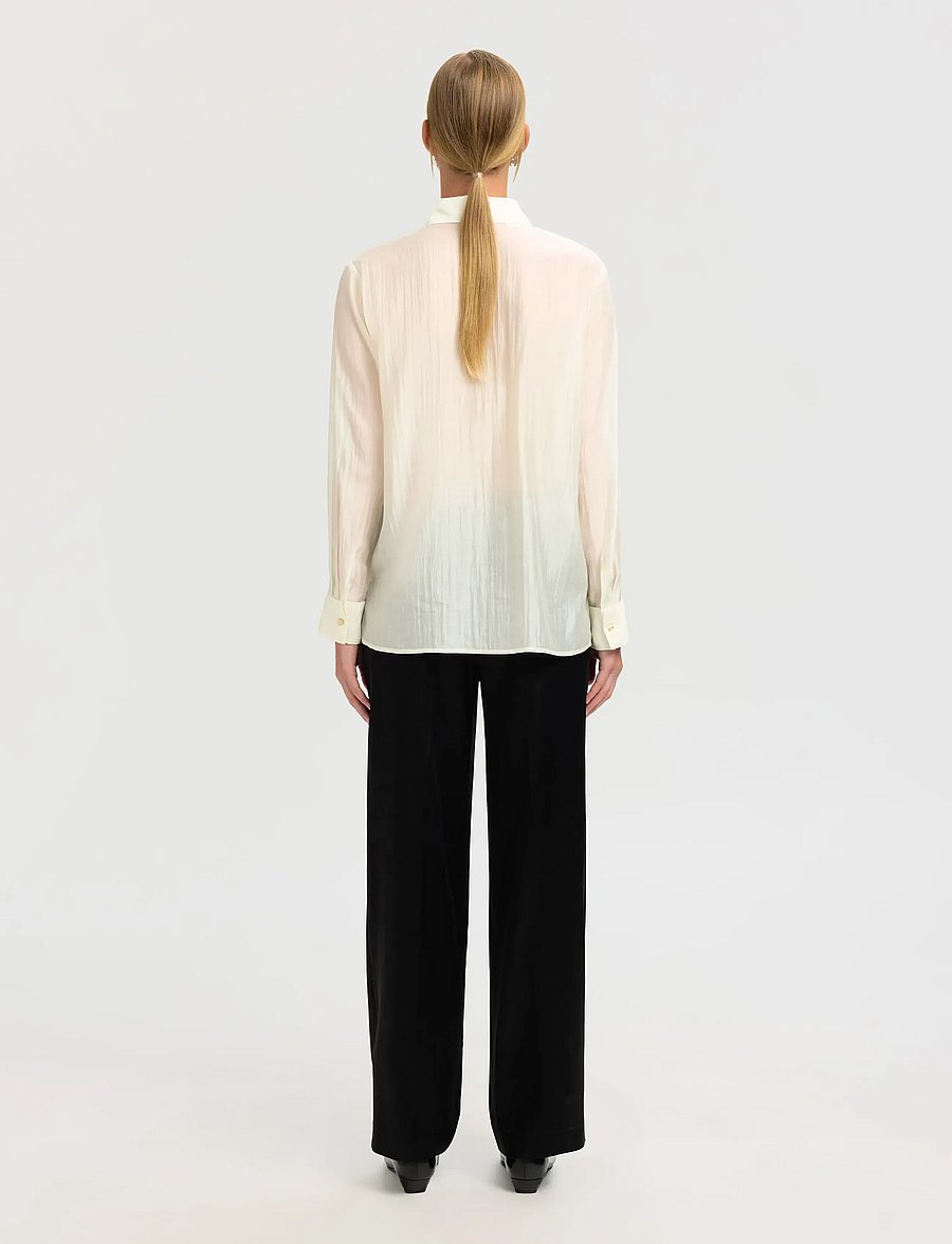 Selected - SLFIRIS RELAXED LS SHIRT B - langærmede skjorter - angora - 2